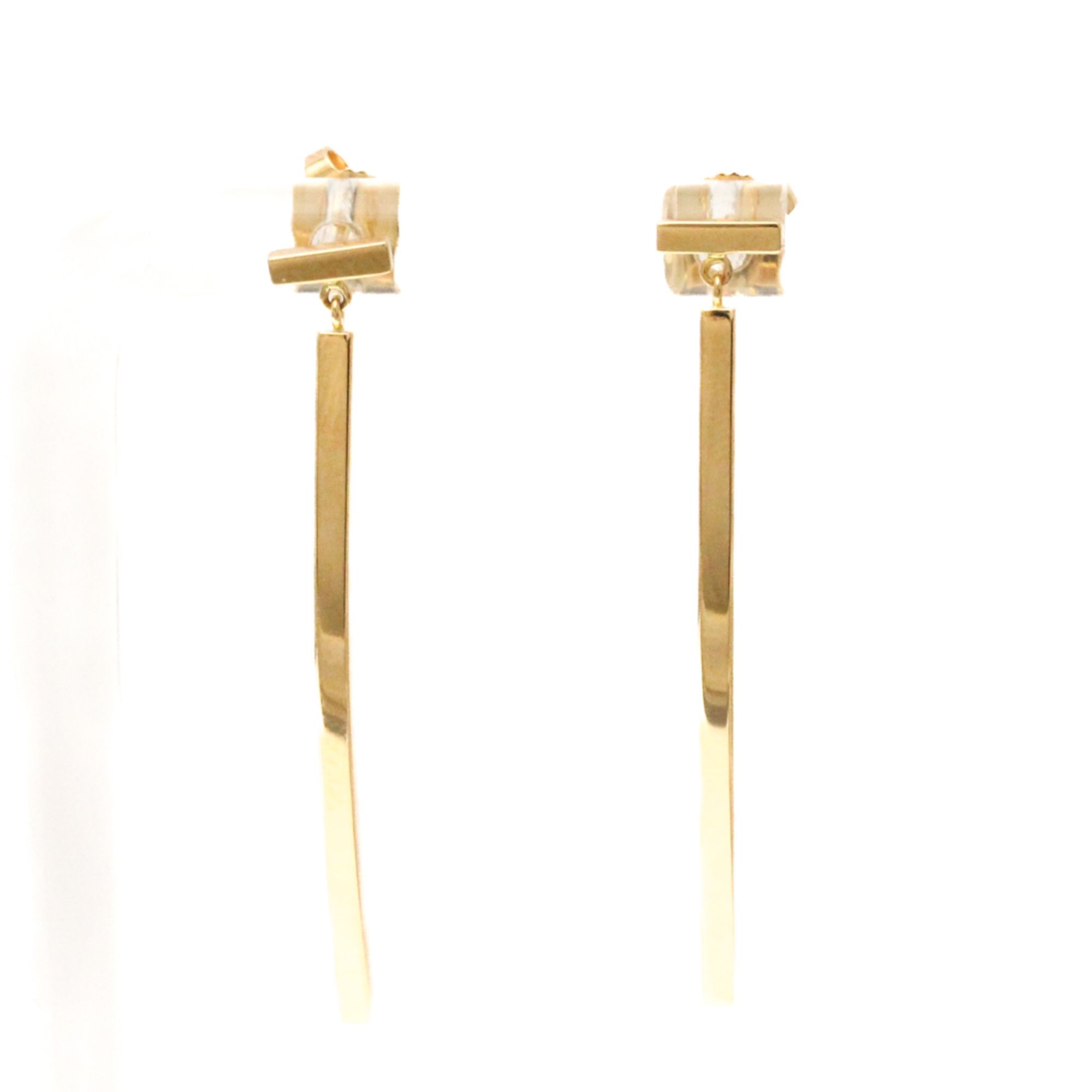 Tiffany Tiffany T Wire Bar Earrings No Stone Pink Gold (18K) Drop Earrings Pink Gold