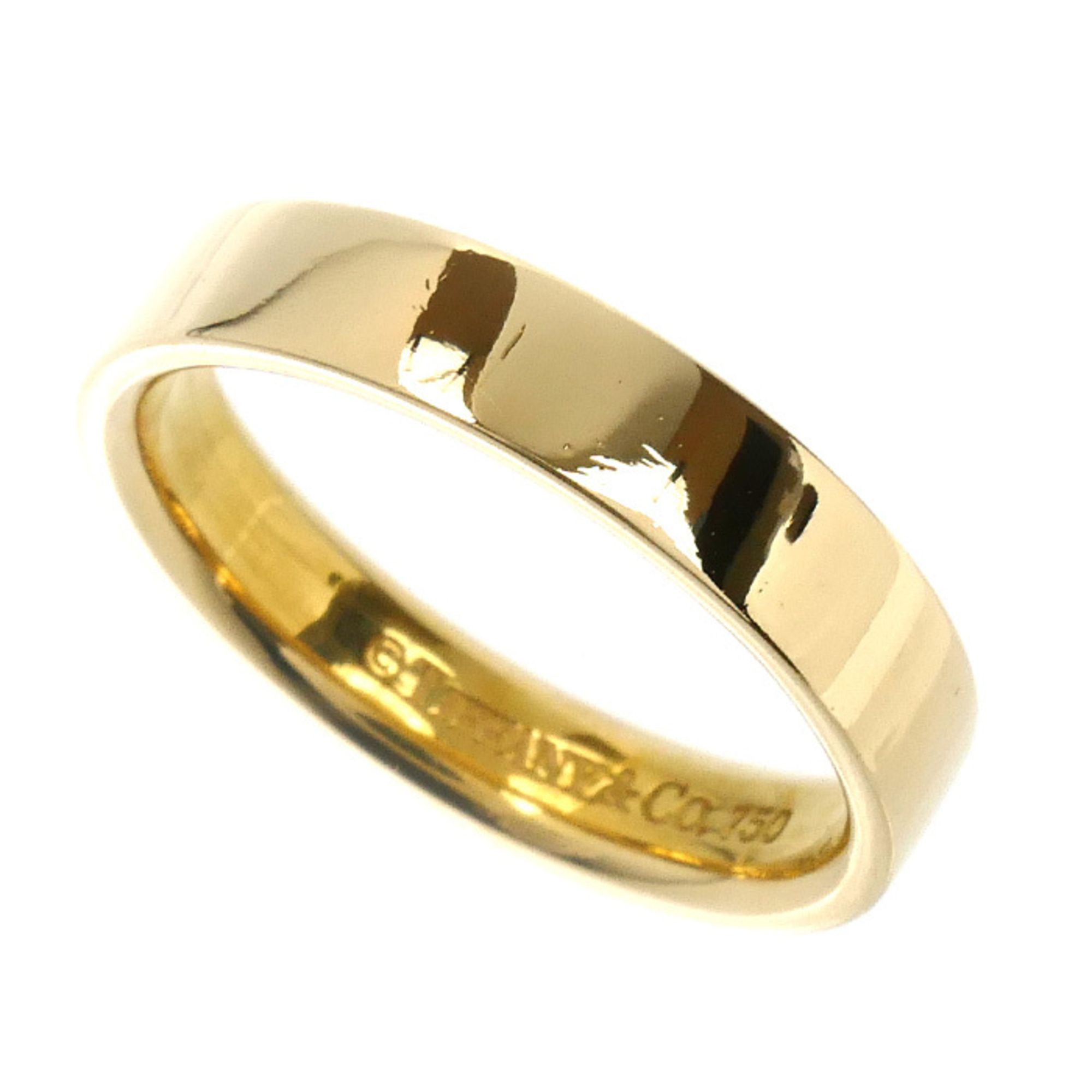 TIFFANY & Co. 18K Yellow Gold Flat Band Ring, 5.6g, Women's