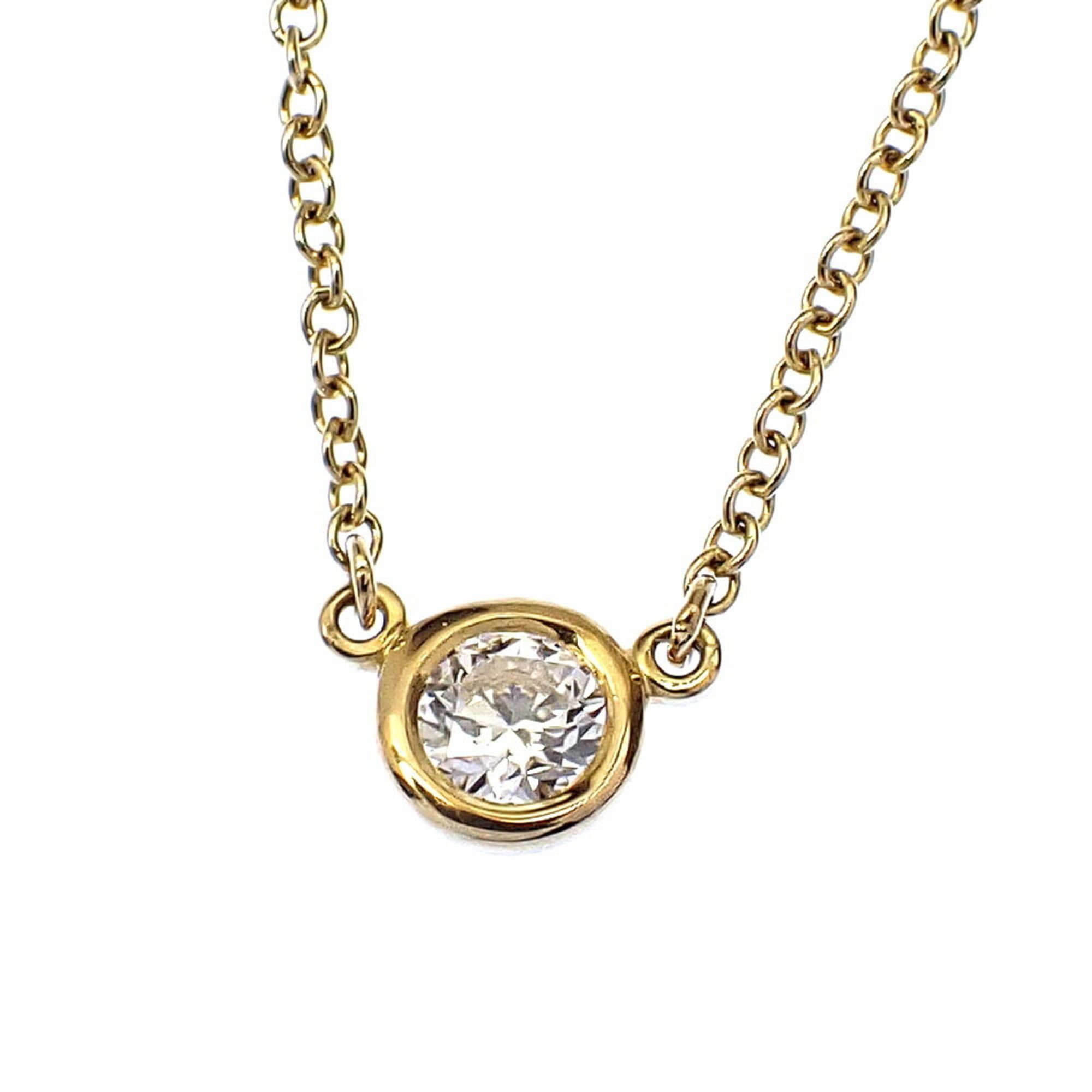 Tiffany By the Yard Necklace for Women, Diamond, 18KYG, 0.19ct, 1.9g, 750, 18k Yellow Gold