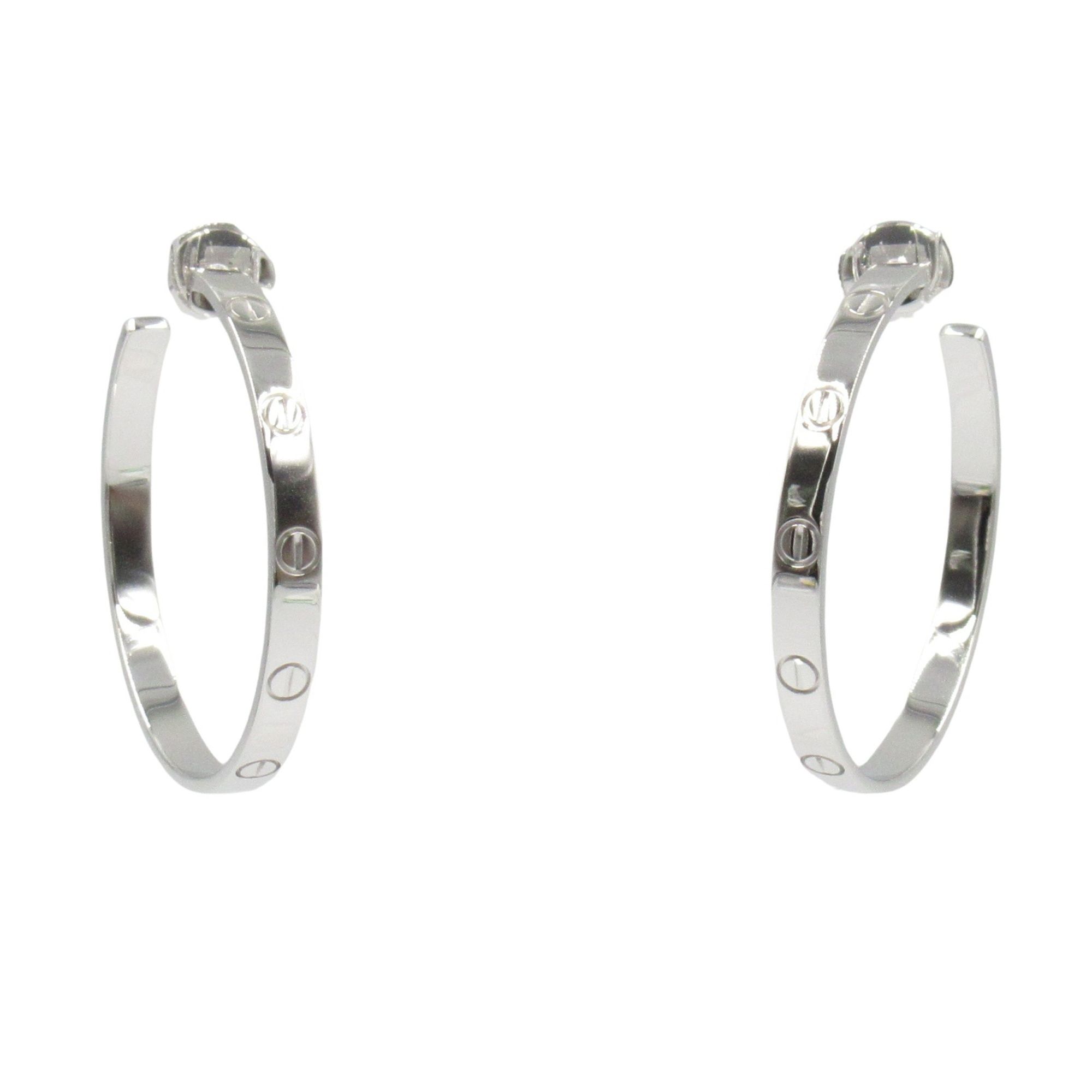 Cartier Love Hoop Earrings in 18K White Gold (K18WG) for Women, Silver B8028300