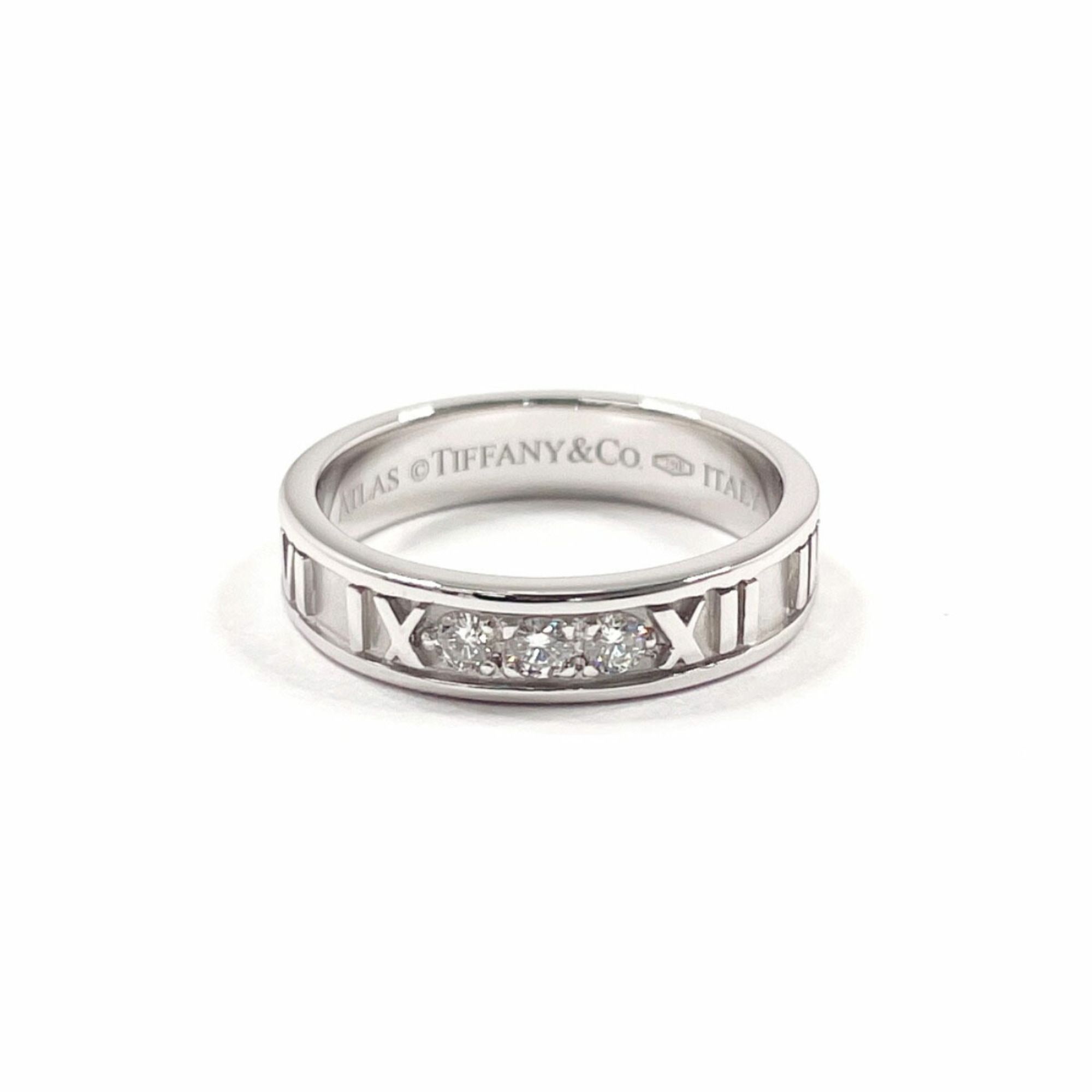 TIFFANY & Co. Tiffany Atlas 3P Ring 18K White Gold/Diamond 10 Silver Women's