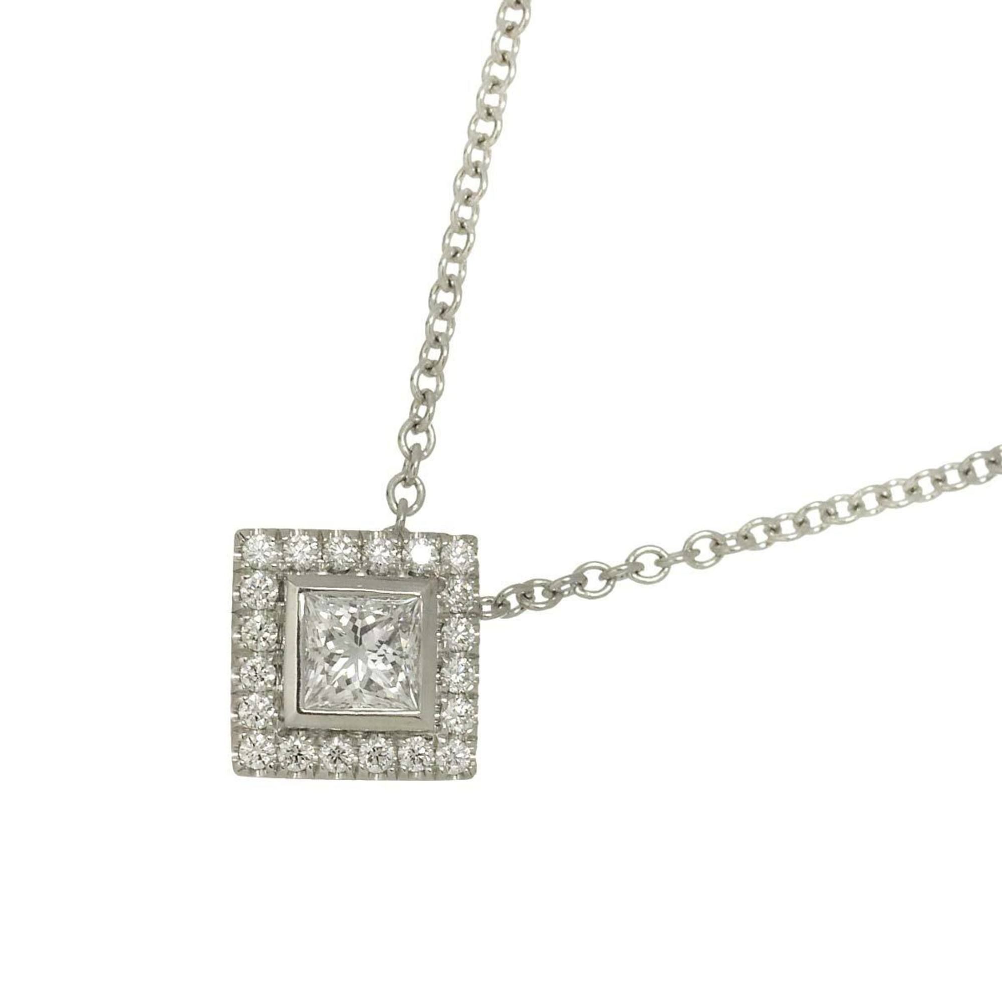 Tiffany & Co. Square Diamond Necklace, 40cm, Platinum