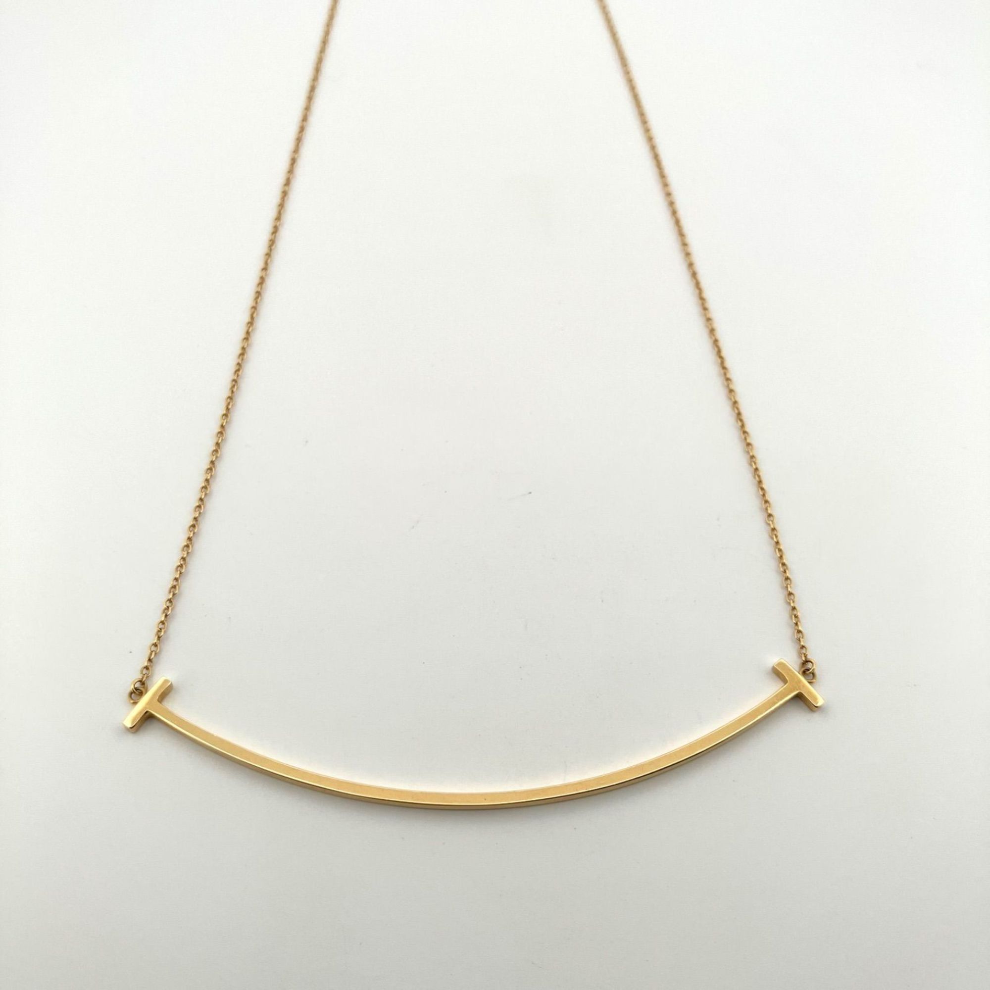 TIFFANY & CO. Tiffany T Smile Large Necklace in Au750 and K18YG (60011652)