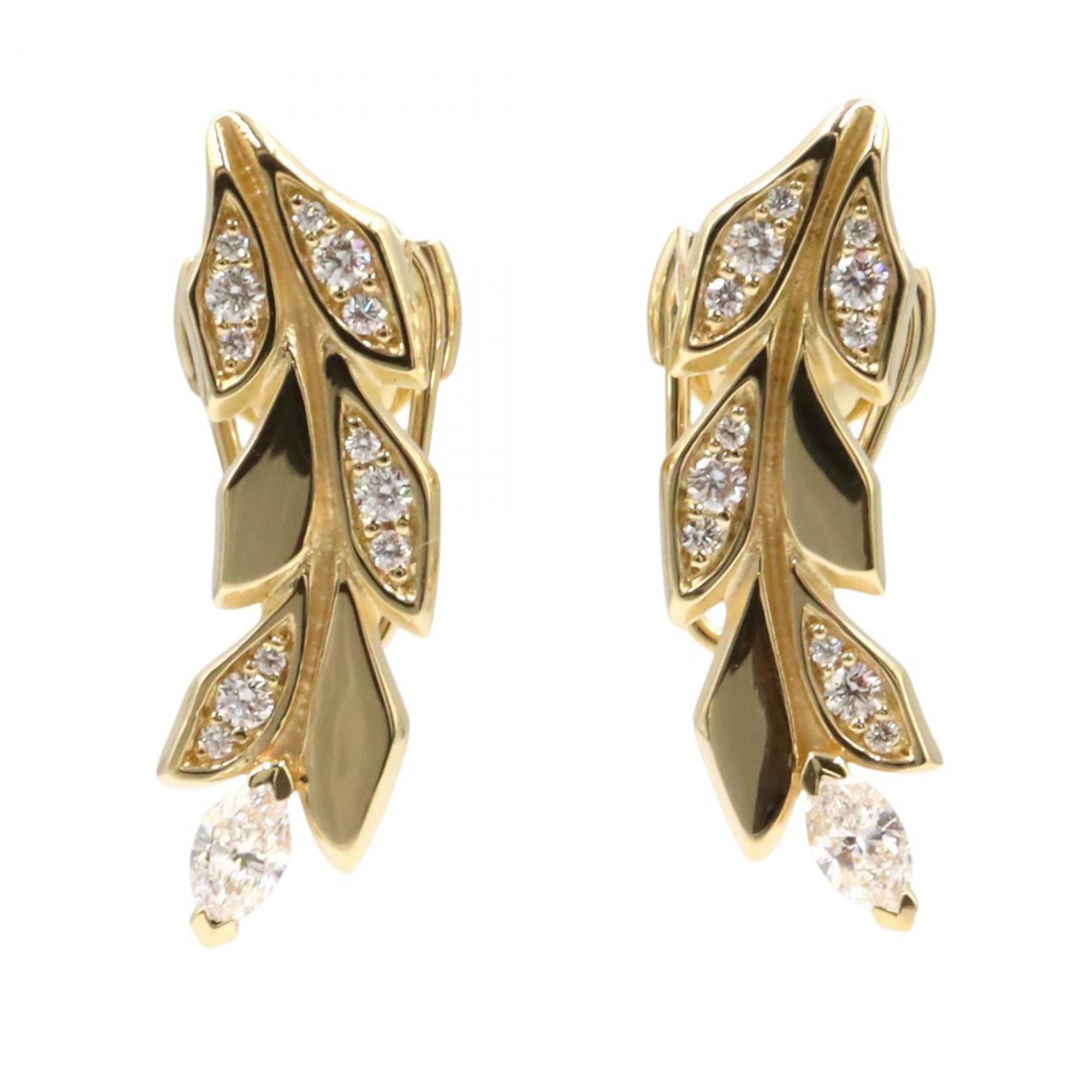 Tiffany & Co. Van Climber Diamond Earrings, 18K Yellow Gold, Diamond, Women's, Gold and Clear