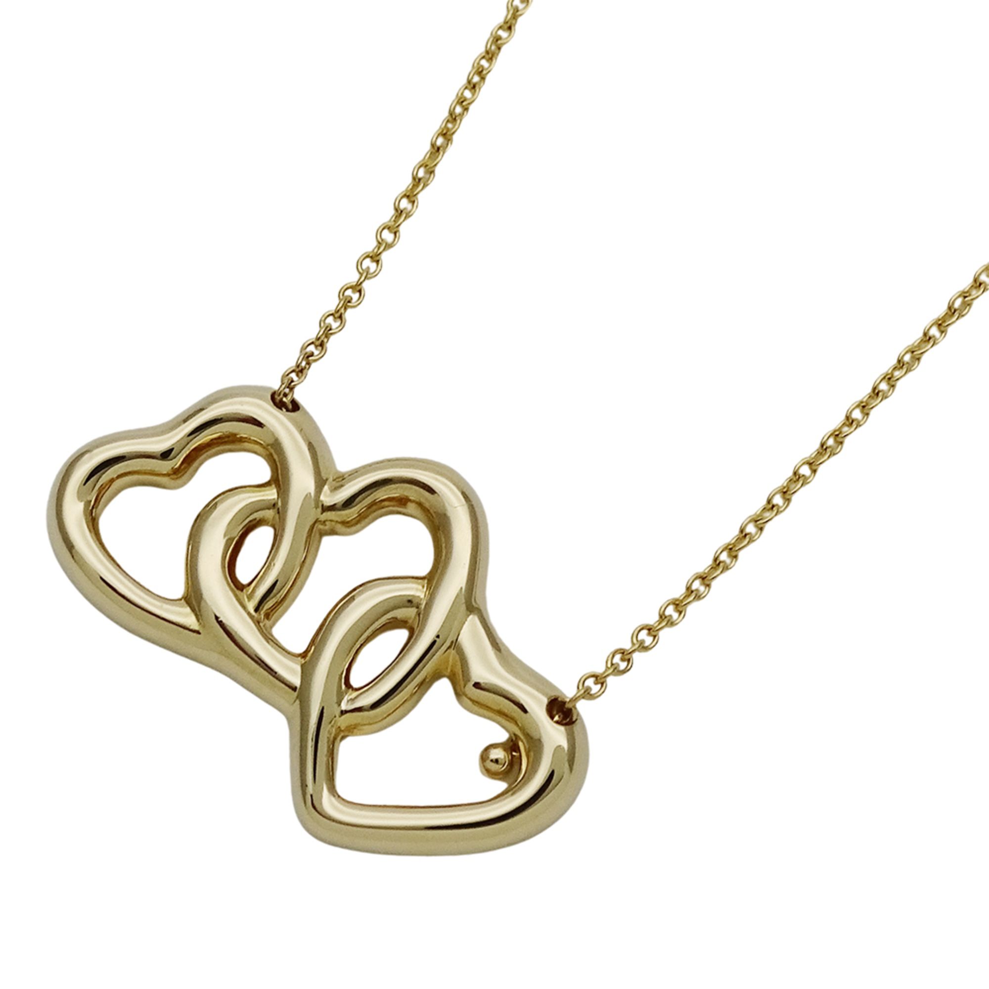 Tiffany & Co. Women's Necklace, Brand Pendant, Triple Heart, 750YG Yellow Gold, Polished