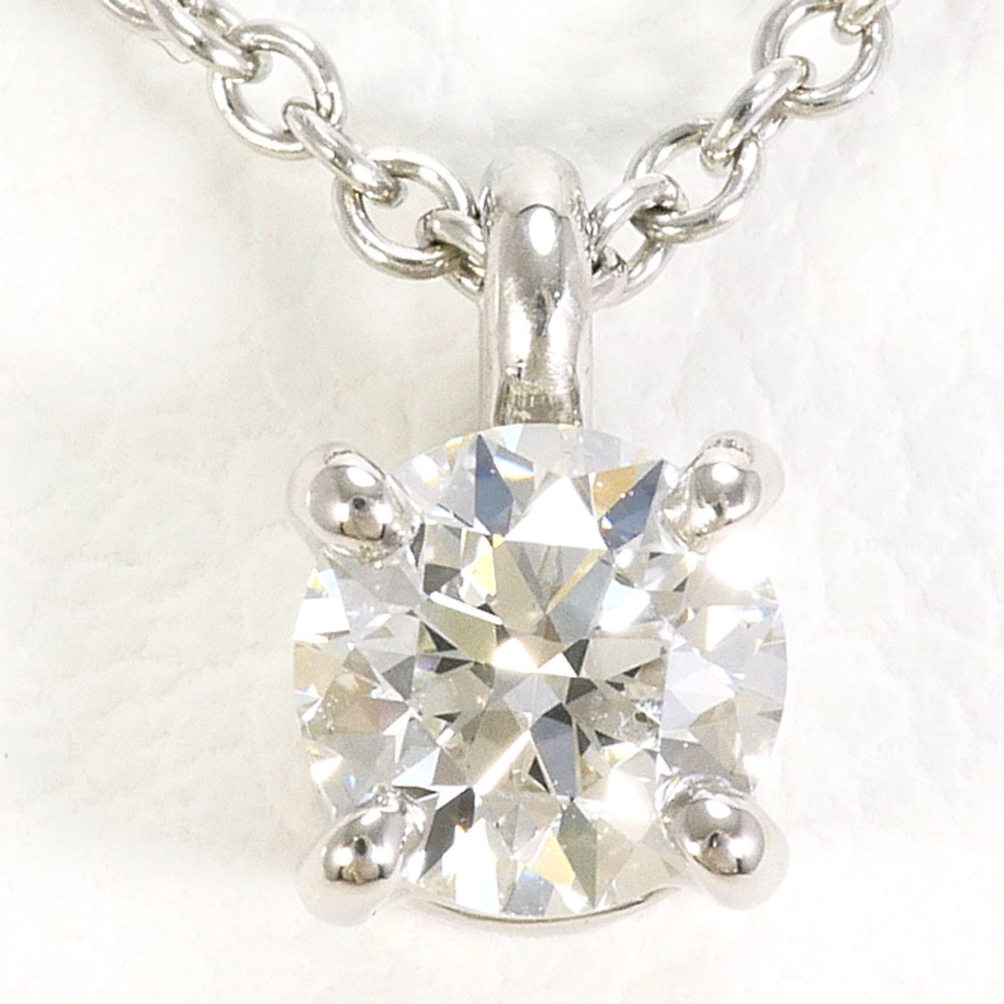 Tiffany & Co. PT950/Platinum Solitaire Necklace with 0.24ct VVS1 Diamond, Approximately 40cm Long, T