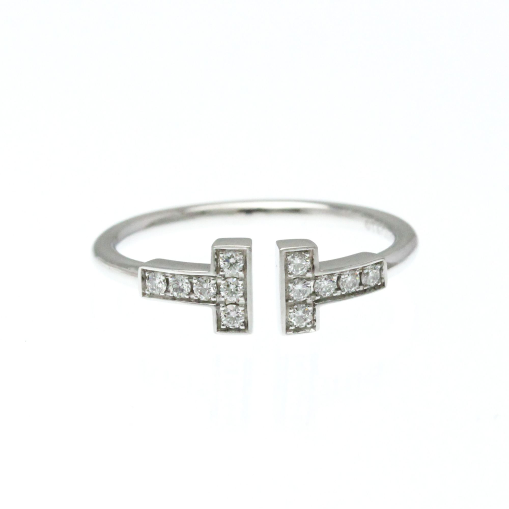 Tiffany T Wire Diamond Ring White Gold (18K) Fashion Diamond Band Ring Silver
