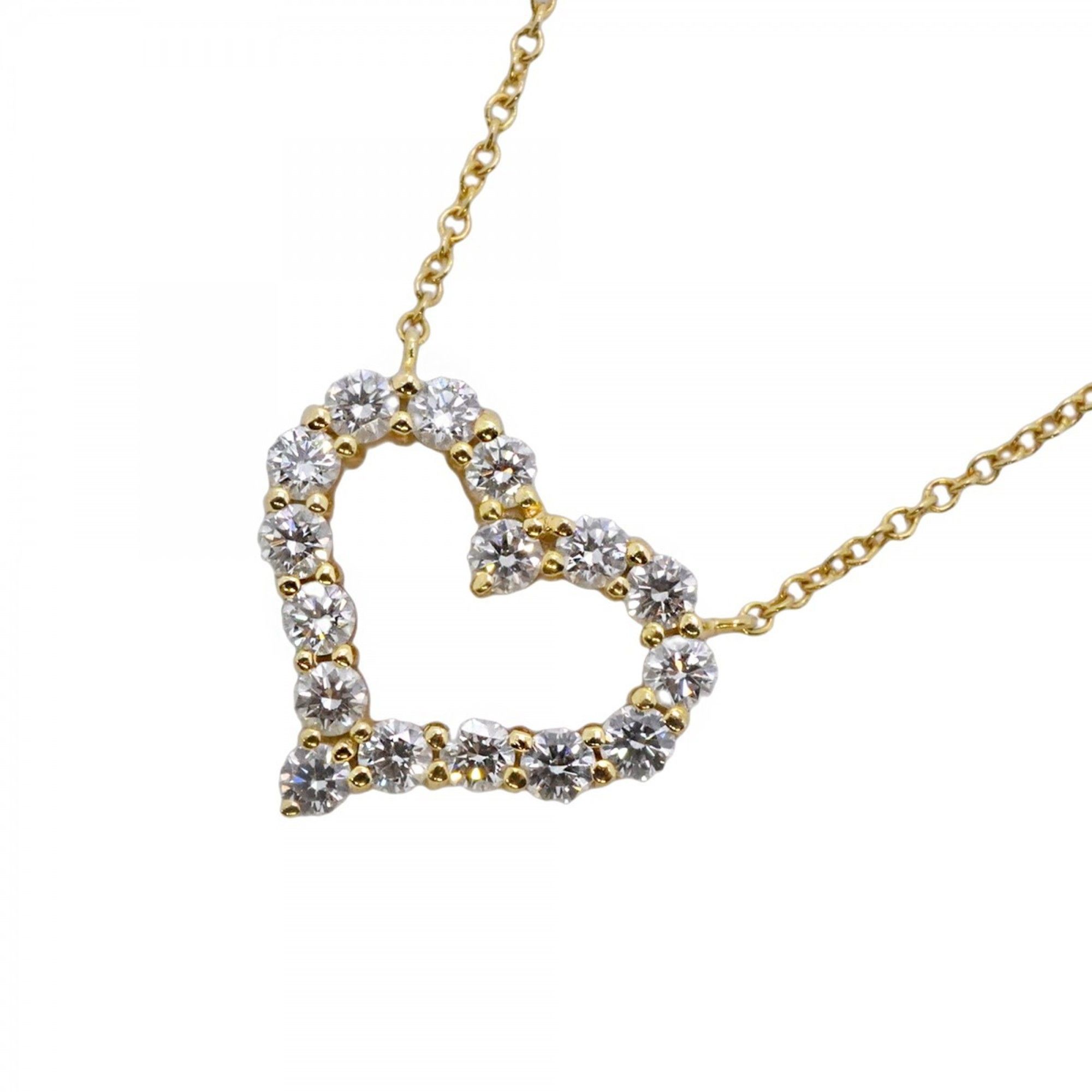 Tiffany Sentimental Heart Small Necklace in 18K Yellow Gold with Diamonds for Women