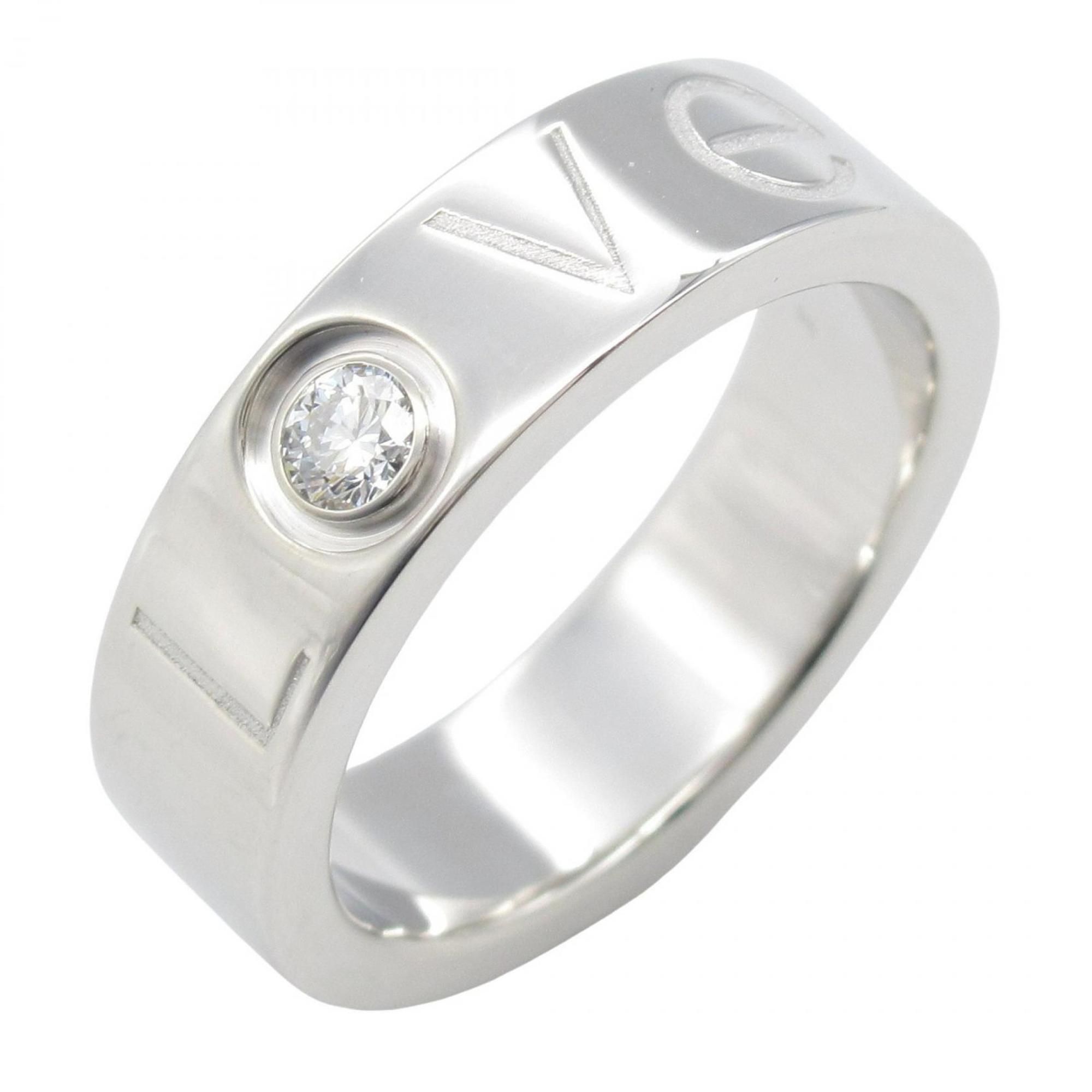 Cartier Love Ring, 2006 Christmas Limited Edition, Single Diamond 18K White Gold (18KWG) with Diamon