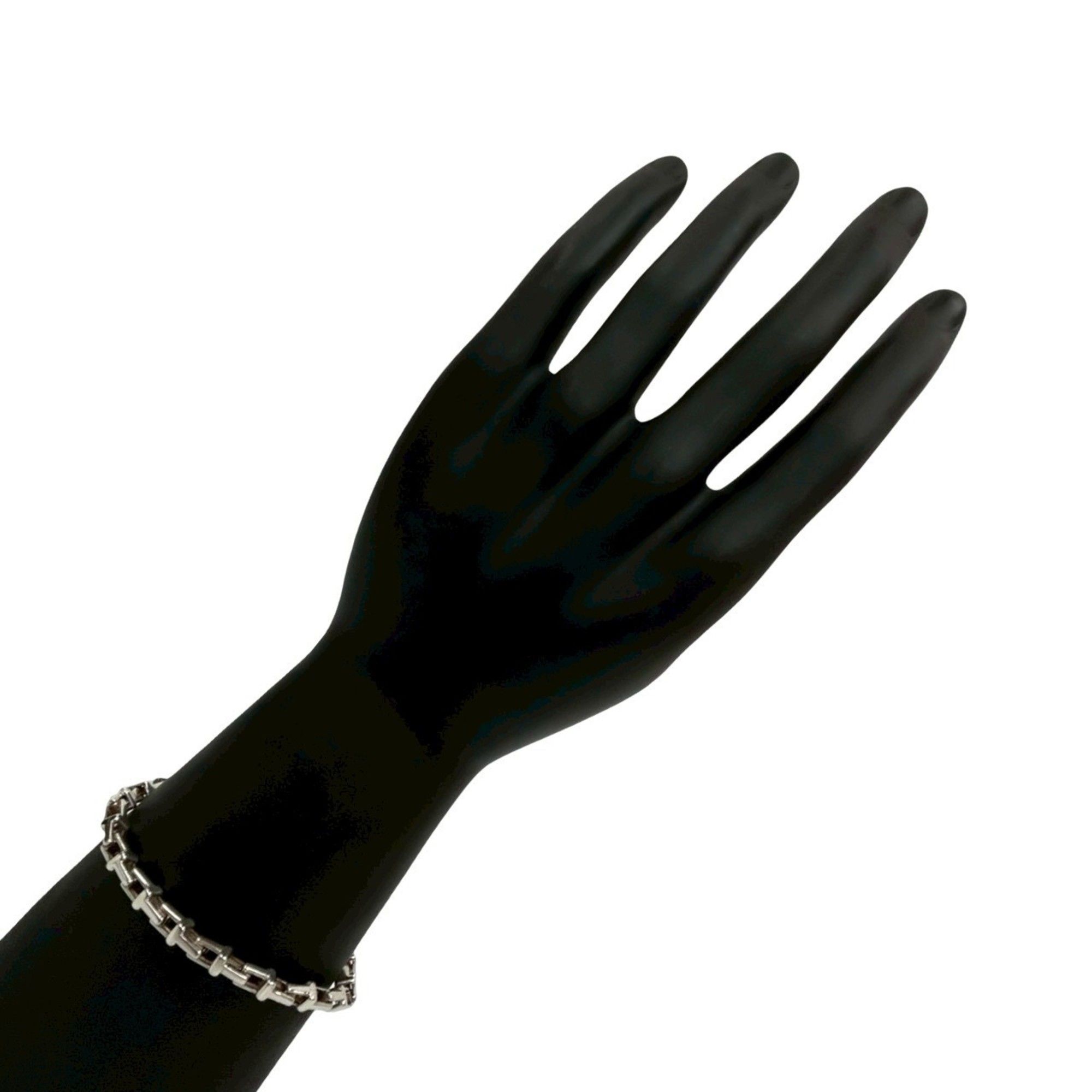 TIFFANY & Co. Tiffany T Narrow Bracelet, 925 Sterling Silver, Chain, 30002