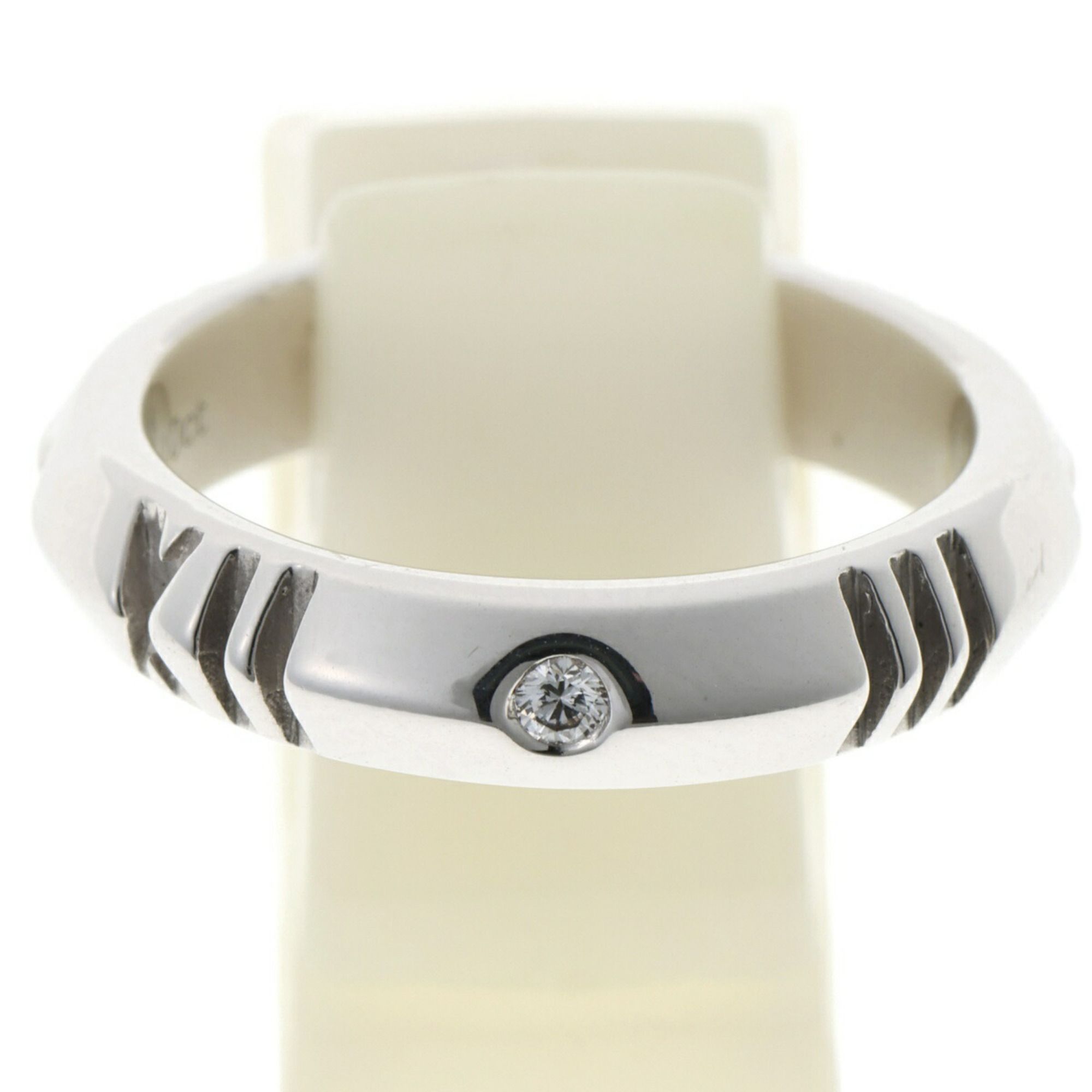 Tiffany & Co. Atlas X Closed Narrow Ring in 18K White Gold (Au750) L-159064