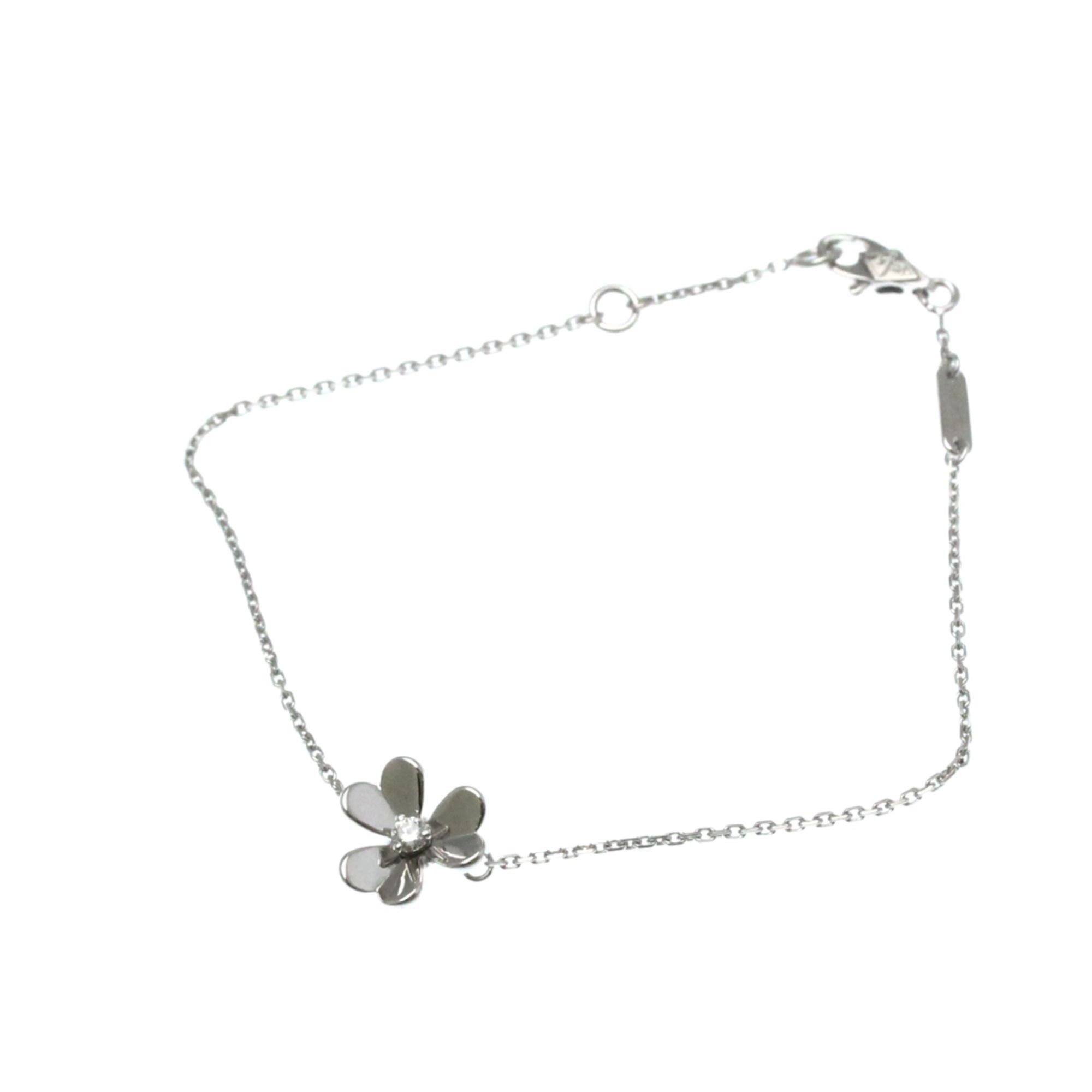 Van Cleef & Arpels Frivole Mini Bracelet White Gold (18K) Diamond Charm Bracelet Silver
