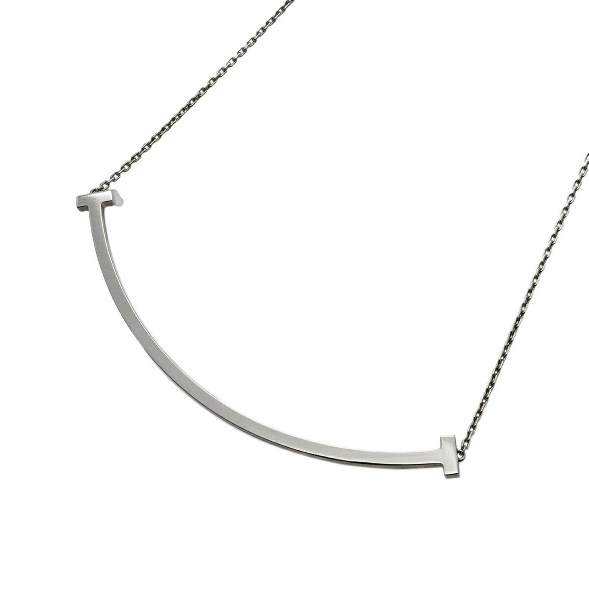 Tiffany T Smile Extra Large Necklace in 18K White Gold for Women