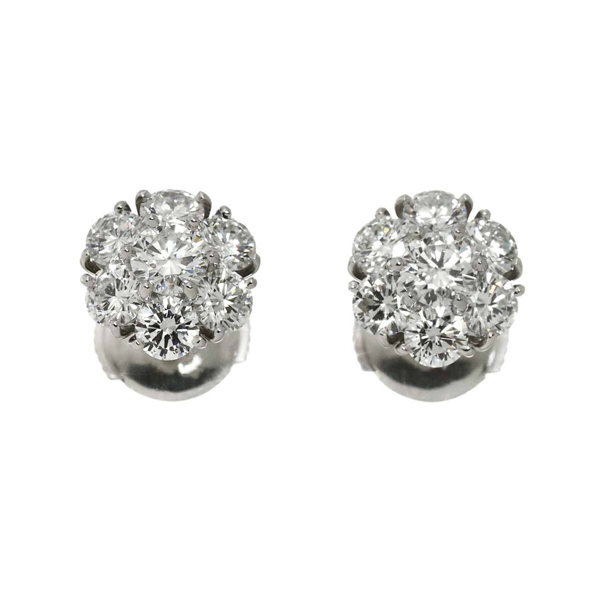 Van Cleef & Arpels Fleurette Diamond Earrings in 18K White Gold (750)