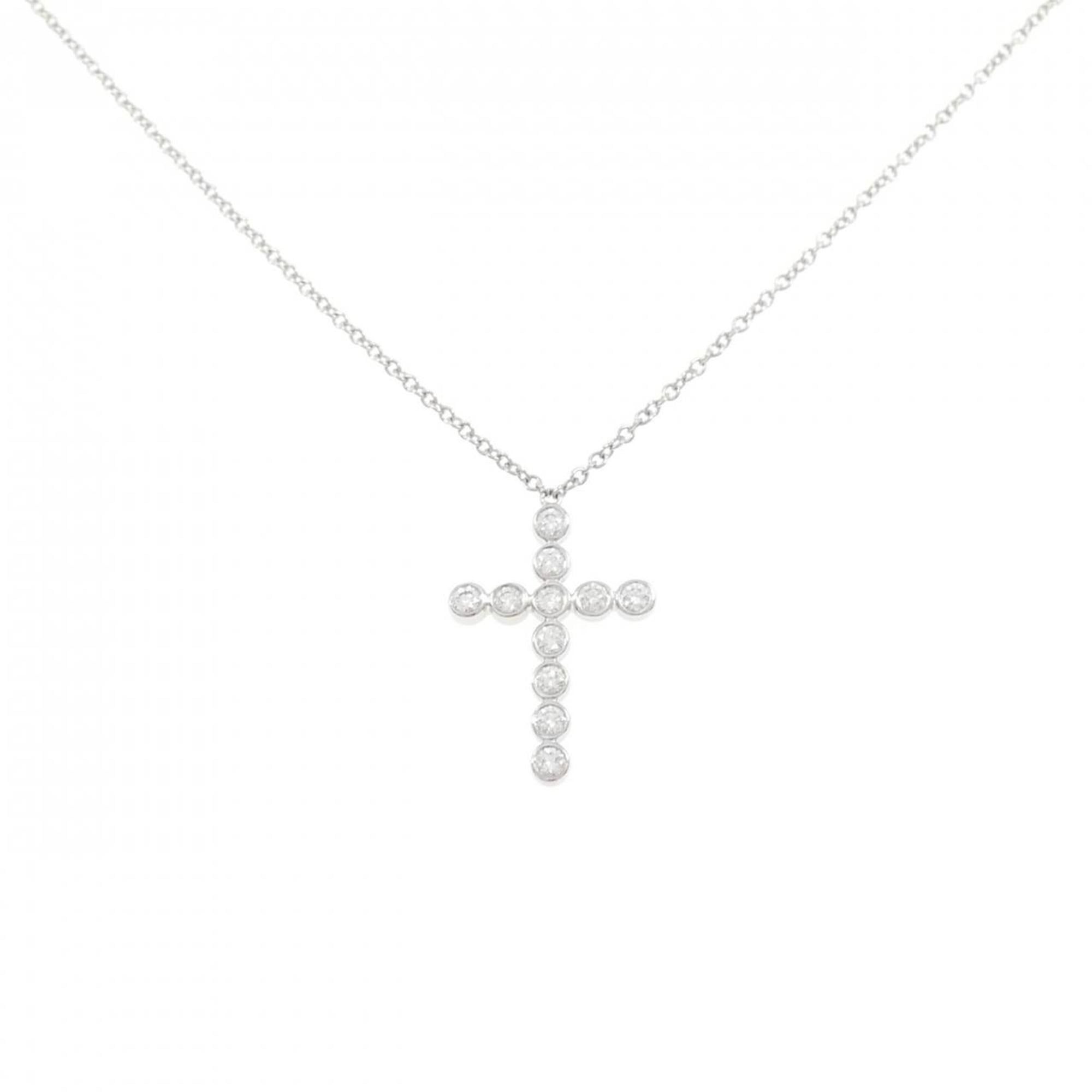 Tiffany Bezel Cross Mini Necklace
