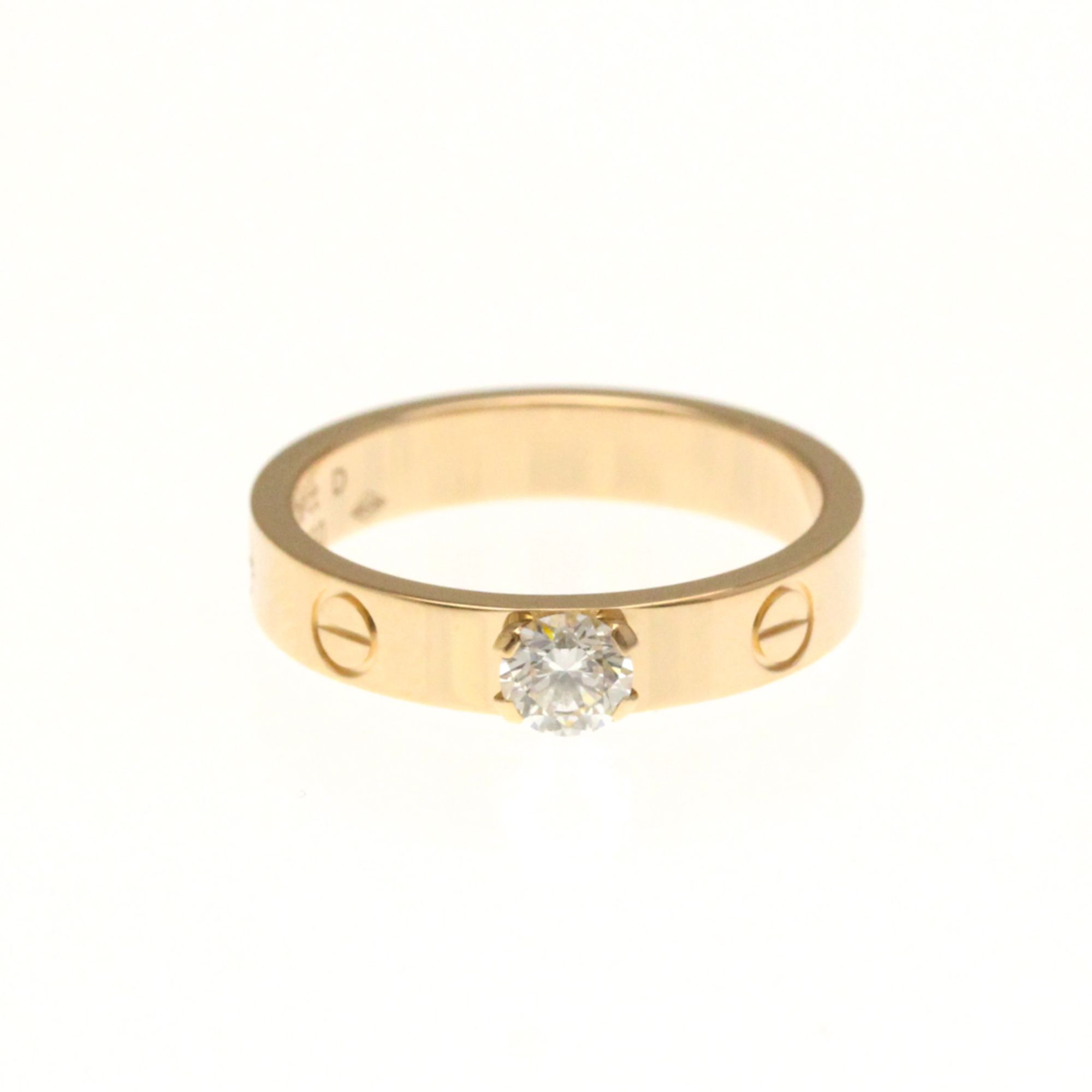 Cartier Mini Love Ring Solitaire Diamond N4250152 Pink Gold (18K) Fashion Diamond Band Ring Carat/0.