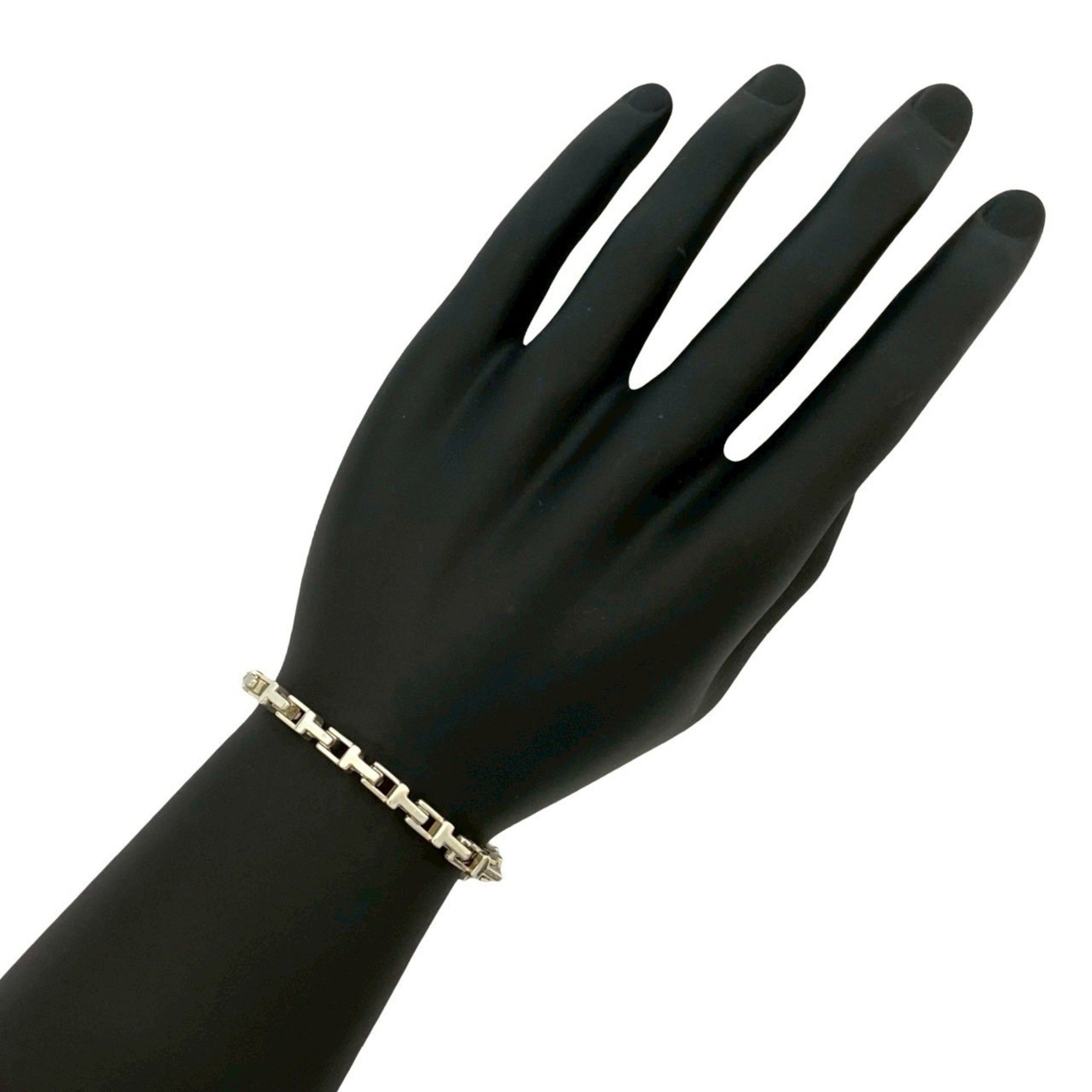 TIFFANY & Co. Tiffany T Narrow Bracelet, 925 Sterling Silver, Chain Bangle, 51959