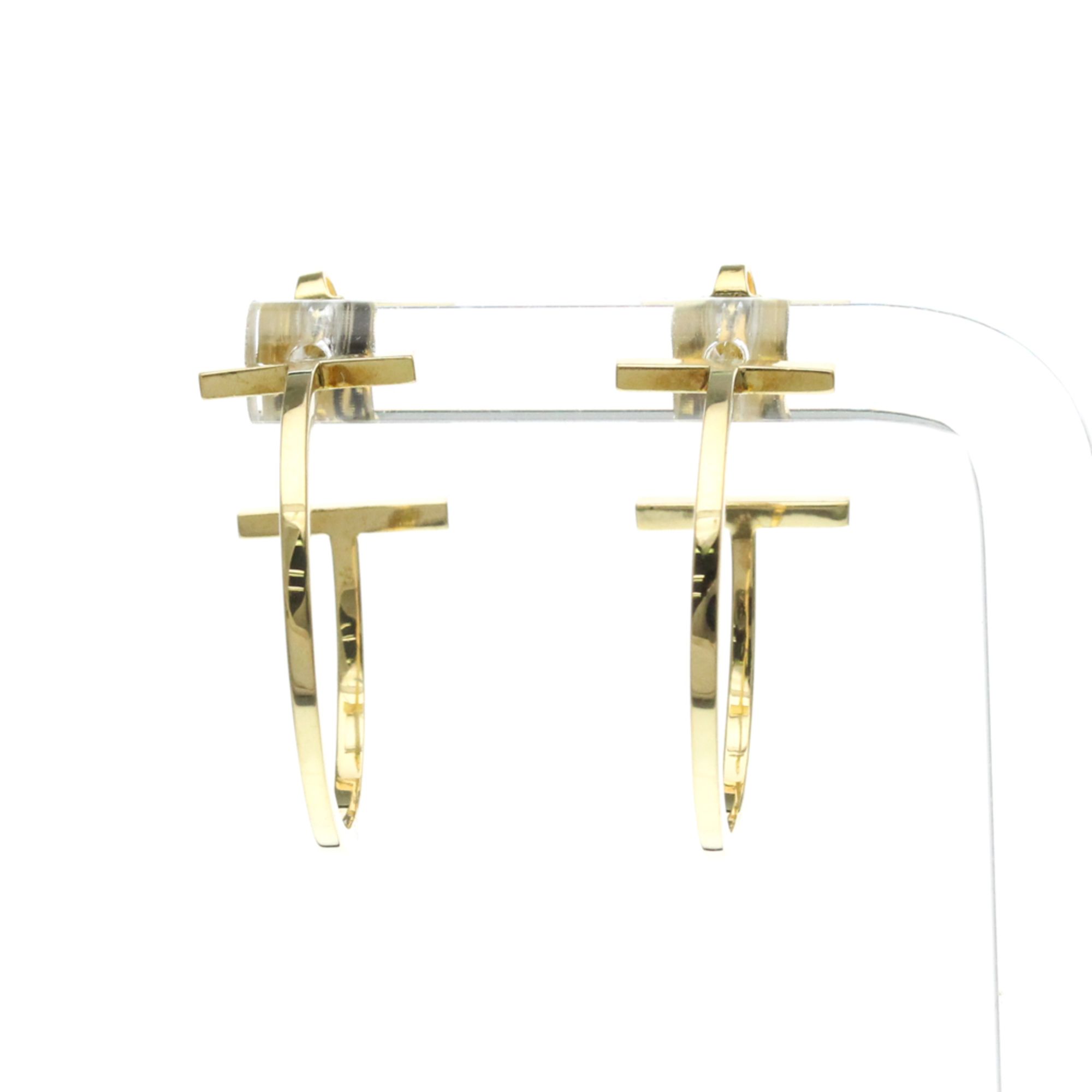 Tiffany T-wire Earrings No Stone Yellow Gold (18K) Half Hoop Earrings Gold