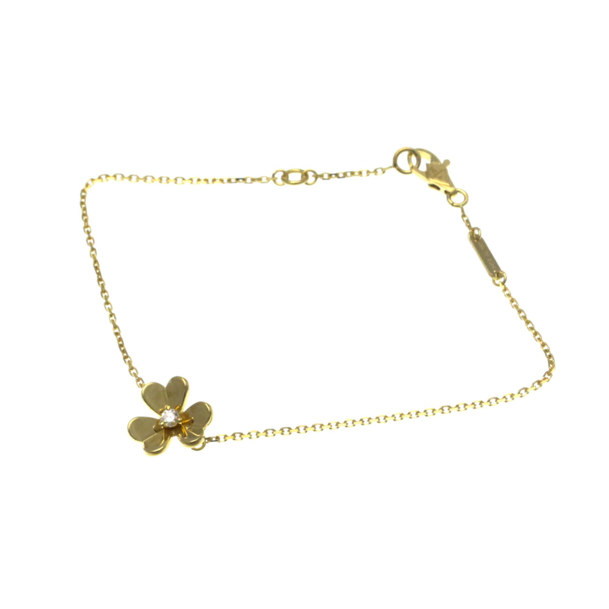Van Cleef & Arpels Frivole Mini Diamond Bracelet Yellow Gold (18K) Diamond Charm Bracelet Gold