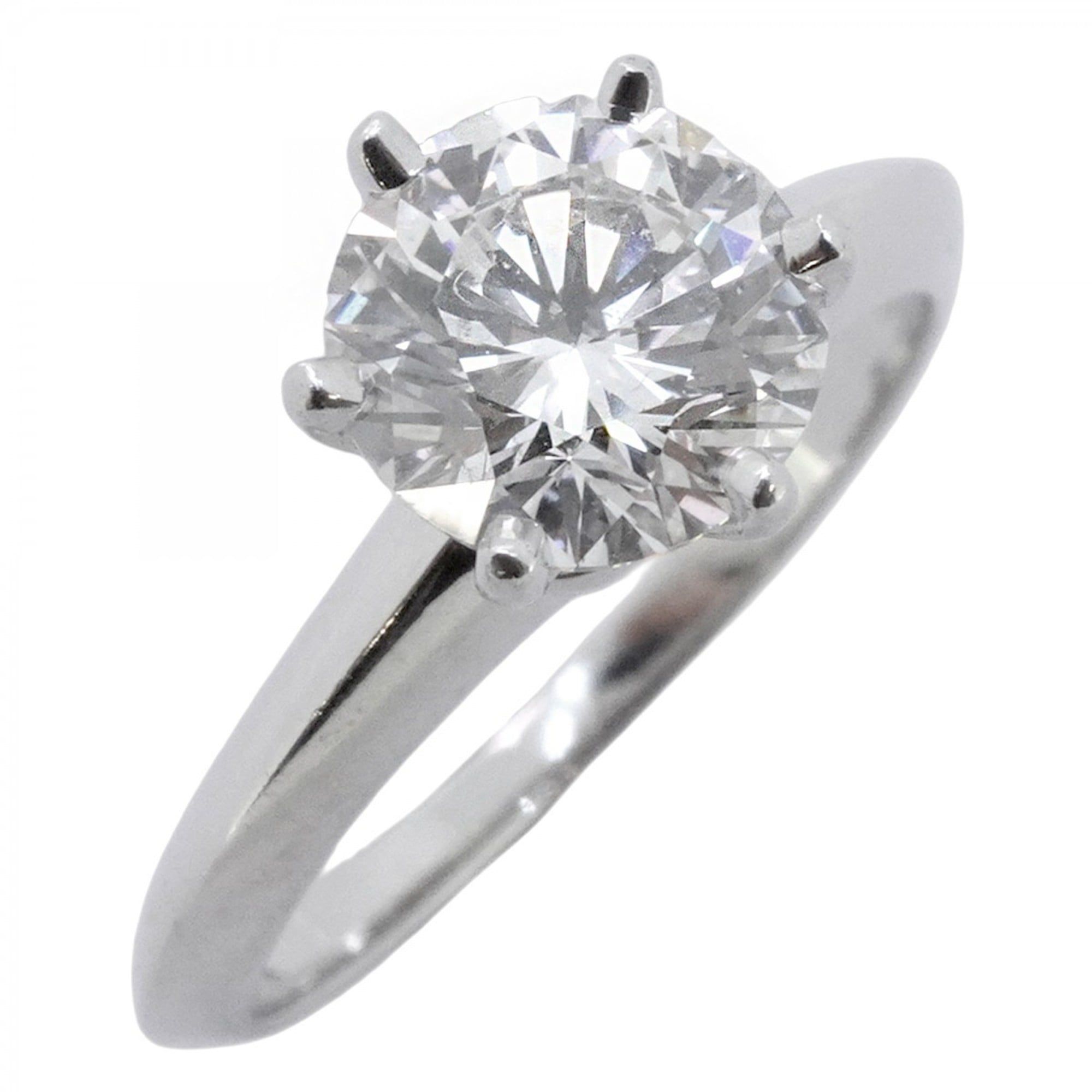 Tiffany Solitaire Ring, 1PD, Pt950 Platinum, 1.22ct Diamond, Size 8.5, Women's