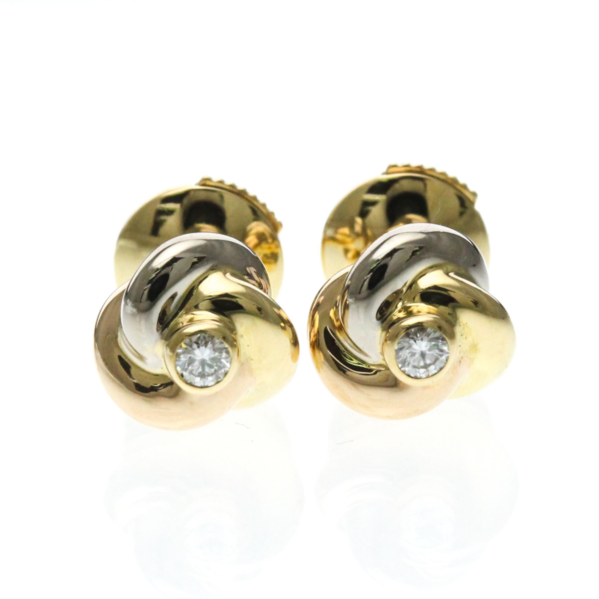 Cartier Baby Trinity 1P Diamond Earrings Diamond Yellow Gold (18K),Pink Gold (18K),White Gold (18K)
