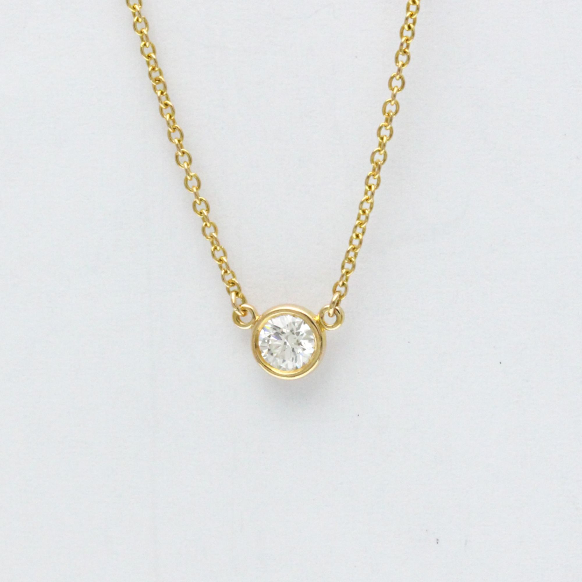 Tiffany Diamonds By The Yard Pink Gold (18K) Diamond Men,Women Fashion Pendant Necklace Carat/0.18 (