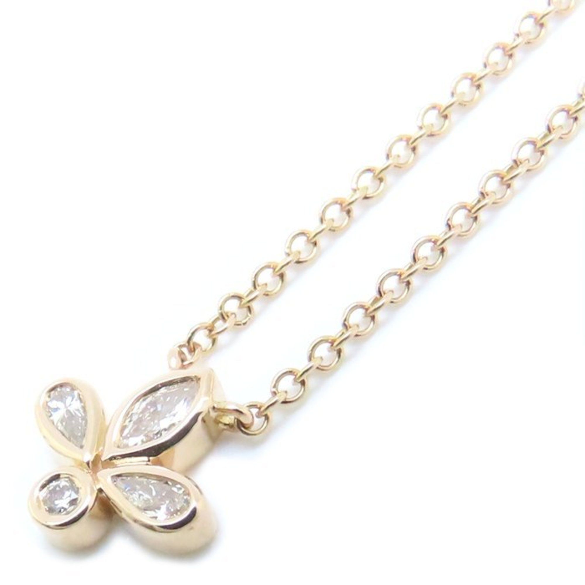TIFFANY&Co. Tiffany Fleur de Lis Necklace Diamond K18PG Pink Gold 293600