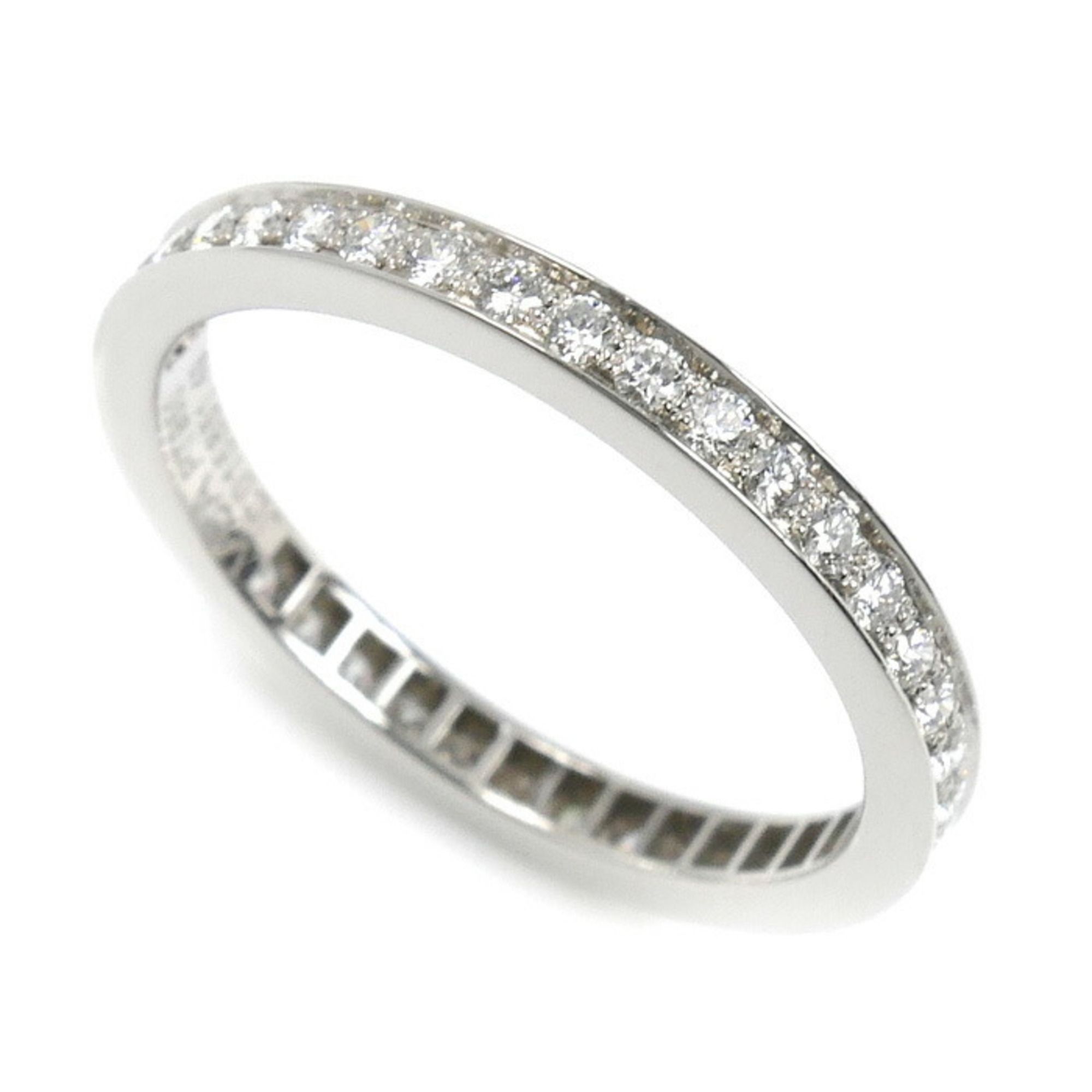 Van Cleef & Arpels Pt950 Platinum Romance Eternity Ring VCARPJMJ00 with Diamonds, Size 9, 49mm, 2.2g