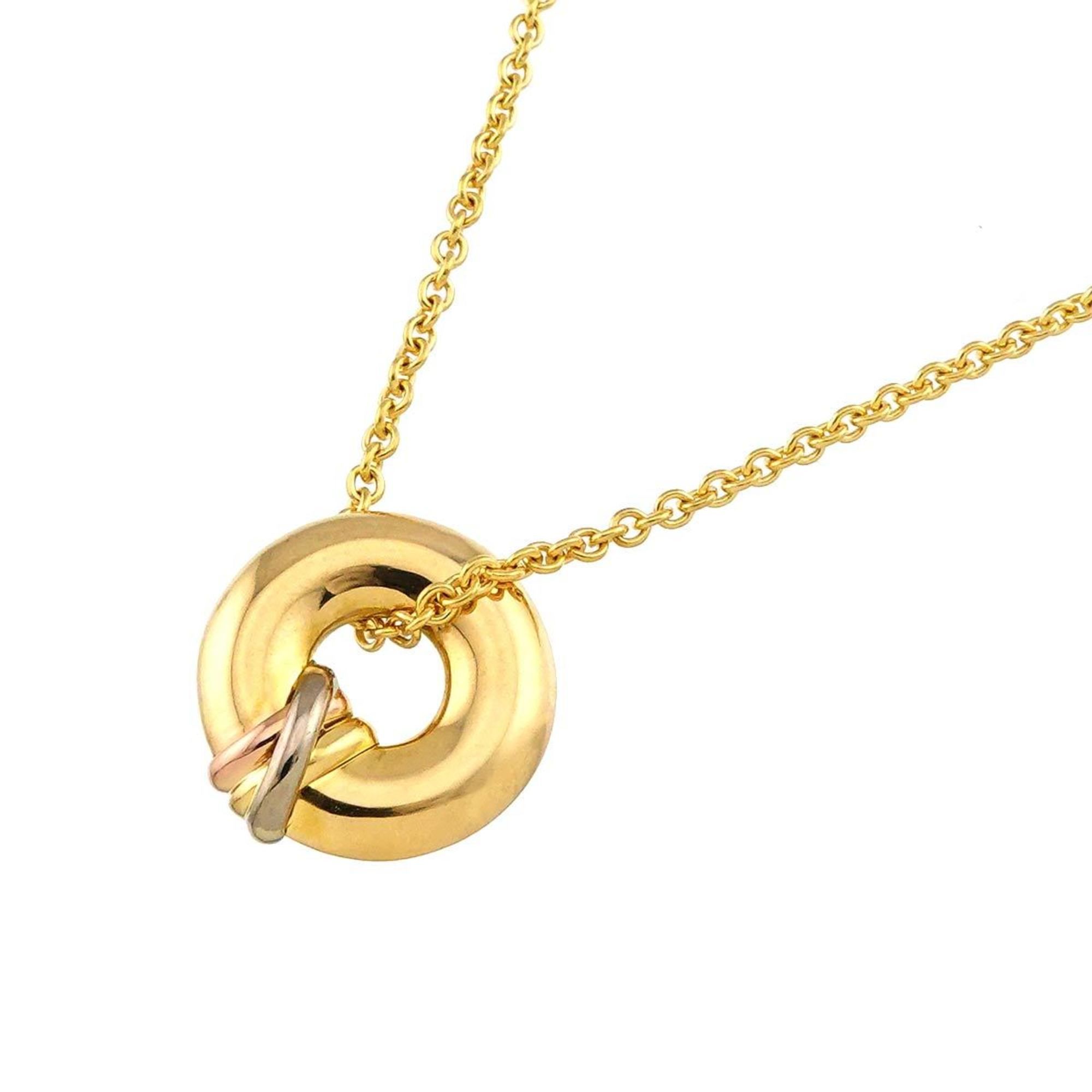 Cartier Trinity Necklace, 42cm, 18K Yellow Gold, White and PG 750.