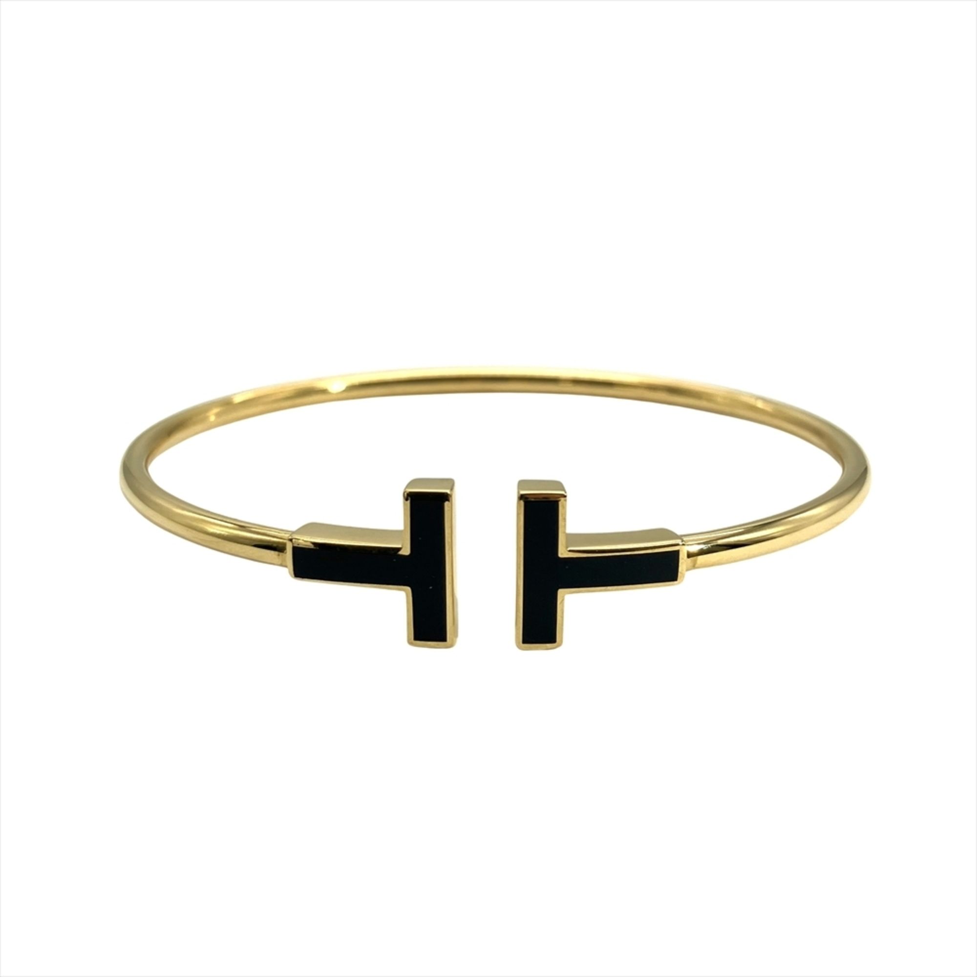 Tiffany & Co. T Wire Black Onyx Bracelet in 18K Yellow Gold (8.0g) for Women