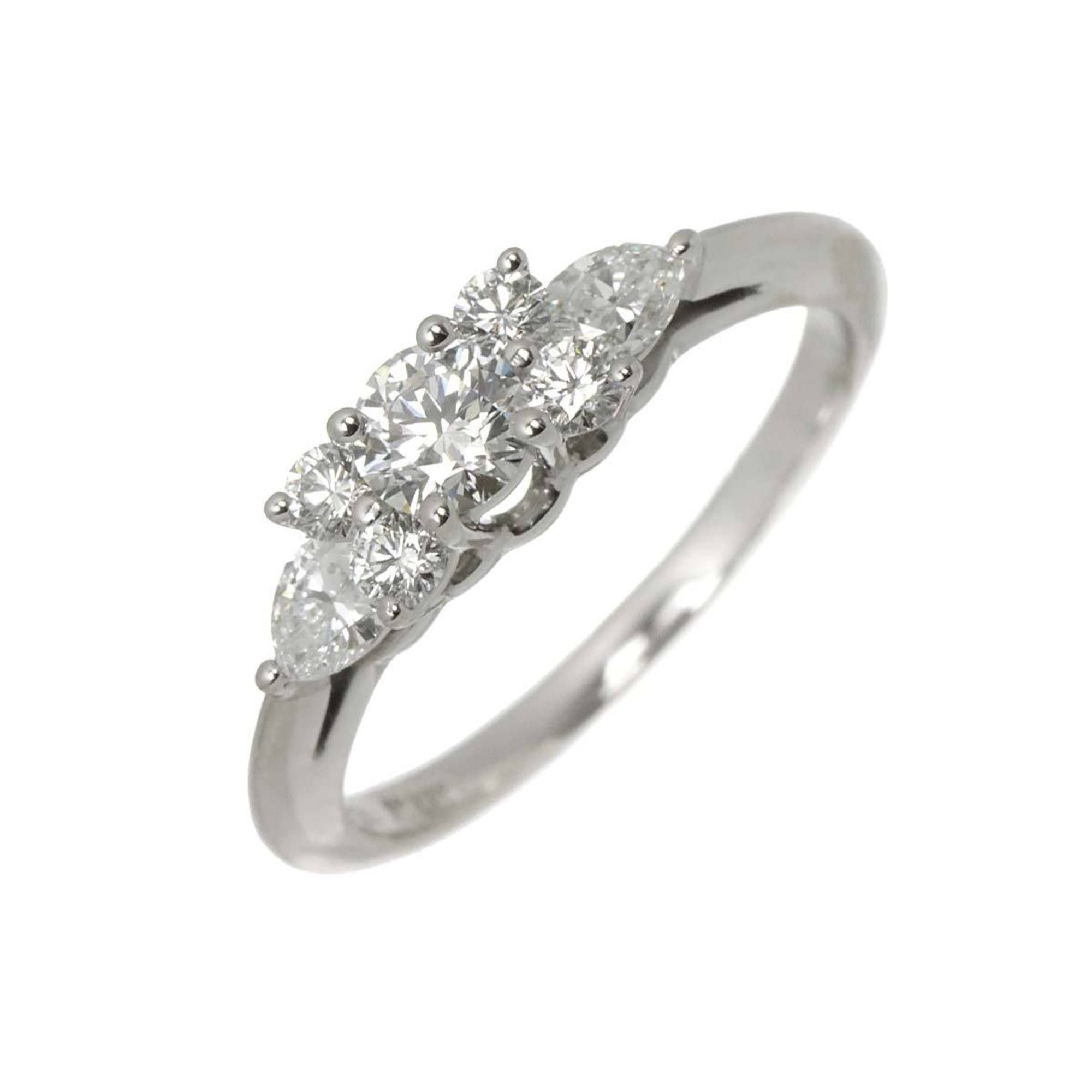 Tiffany & Co. Seven Stone Diamond Ring, Size 9, Platinum