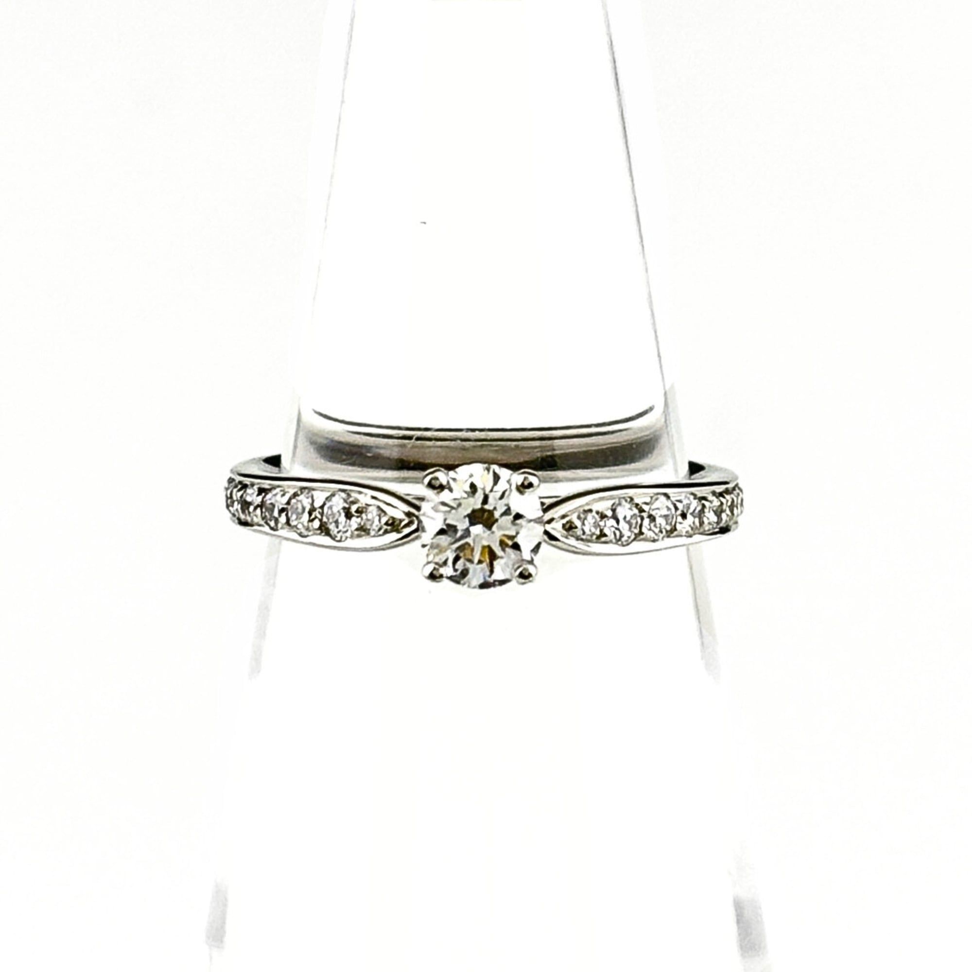 Tiffany & Co. Harmony Ring, Platinum, Diamond Solitaire Pt950, Women's