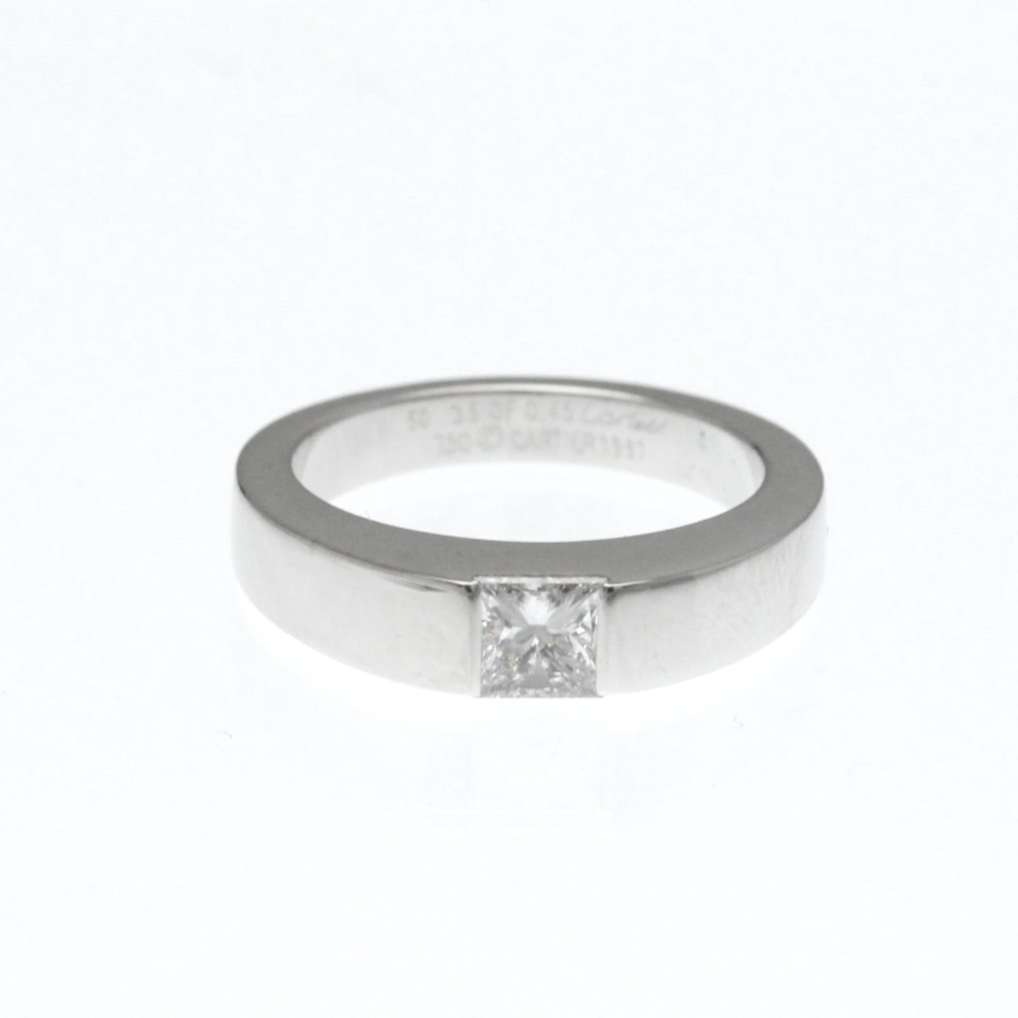 Cartier Tank Ring With Diamonds White Gold (18K) Fashion Diamond Band Ring Carat/0.45 Silver