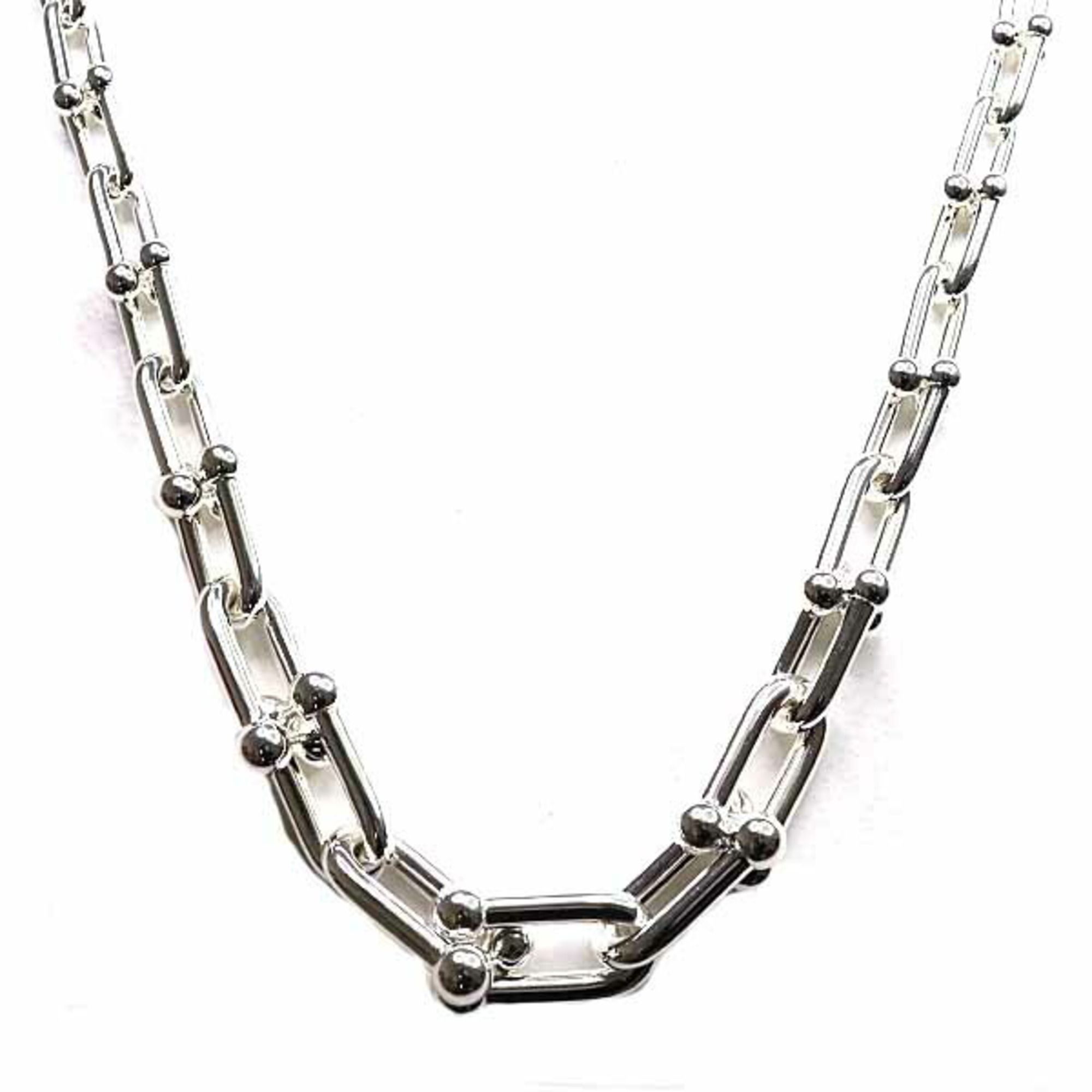 TIFFANY & Co. Tiffany HardWear Graduated Link Necklace Sterling Silver Ag925 42 links