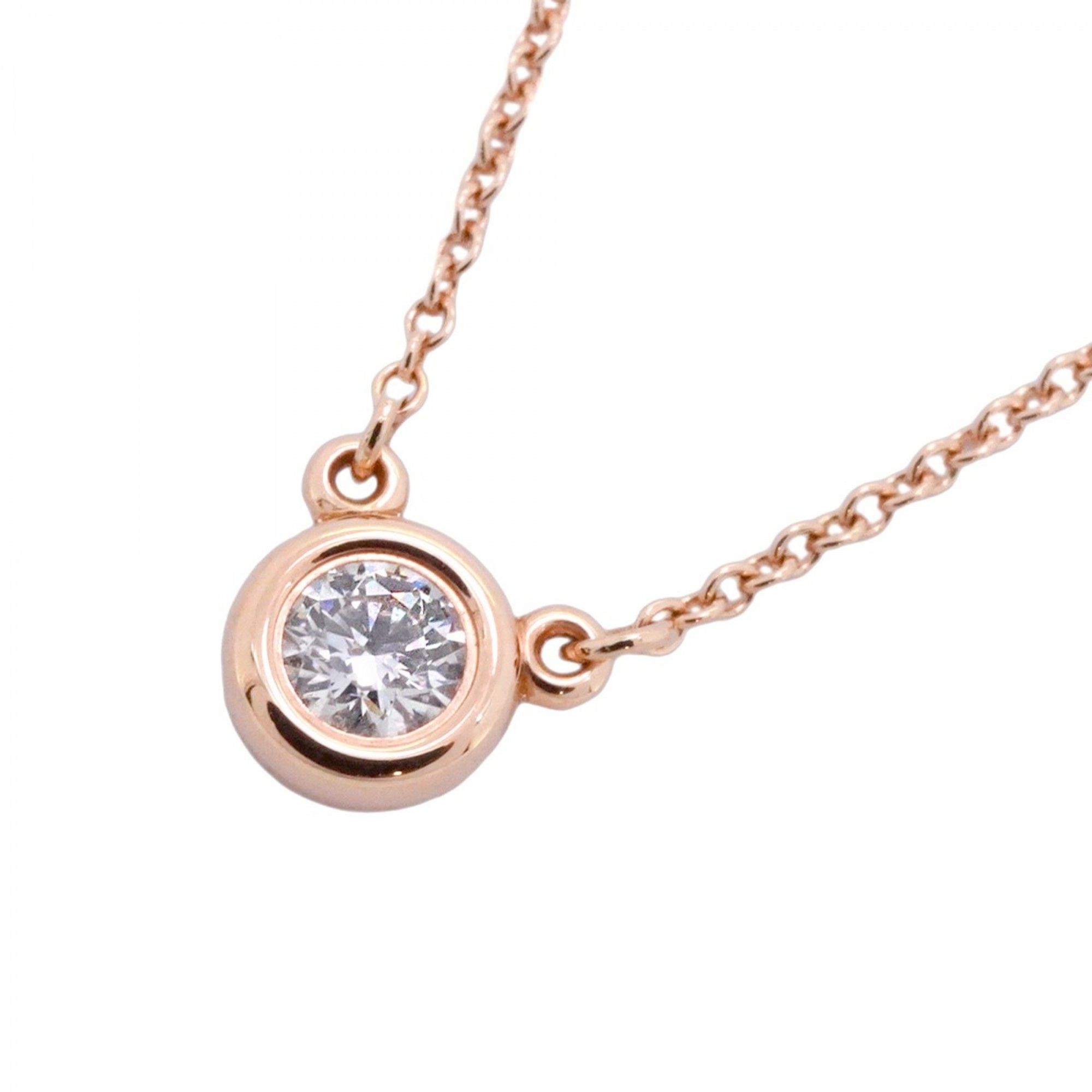 Tiffany Necklace By the Yard 1PD 18KPG Pink Gold with 0.17ct Diamond for Women