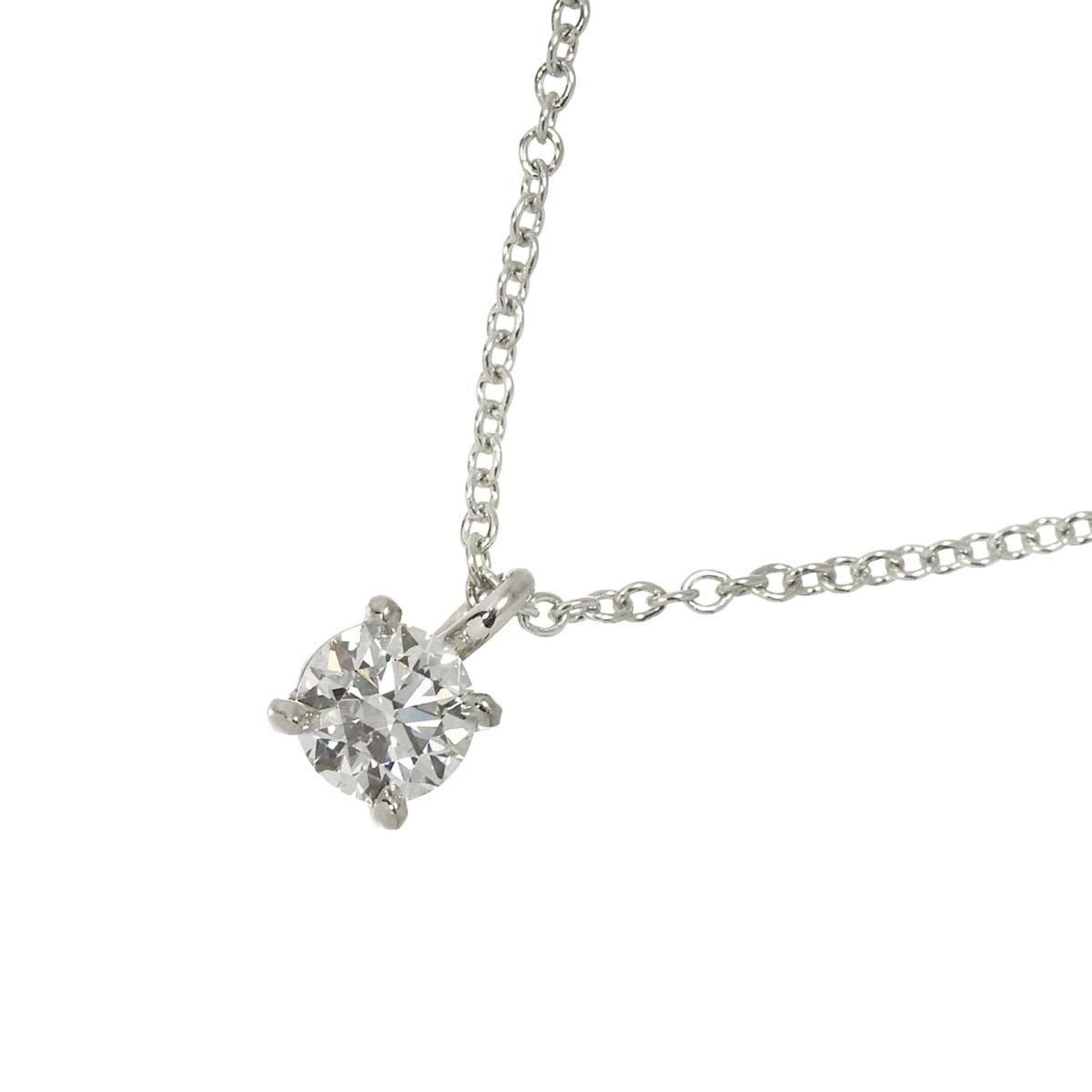 Tiffany & Co. 0.30ct H/VS2/3EX Solitaire Diamond Necklace, 40cm, Platinum