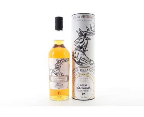 ROYAL LOCHNAGAR 12 YEAR OLD GAME OF THRONES 'HOUSE BARATHEON' HIGHLAND SINGLE MALT 40% ABV / 70clRoyal Lochnagar Distillery s