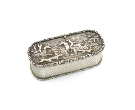 A William IV silver snuff box, by Taylor and Perry, Birmingham 1836, rounded rectangular form, engine-turned decoration, the 