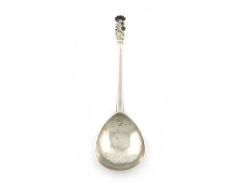 A James I / Charles I West Country silver Apostle spoon, St. Andrew, possibly by John Parnell, Truro circa 1620, fig-shaped b