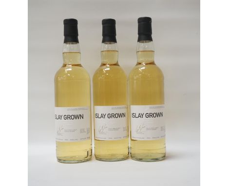 THREE BOTTLES OF BRUICHLADDICH FUTURES ISLAY GROWNBruichladdich Distillery offered individuals the chance to invest in the di