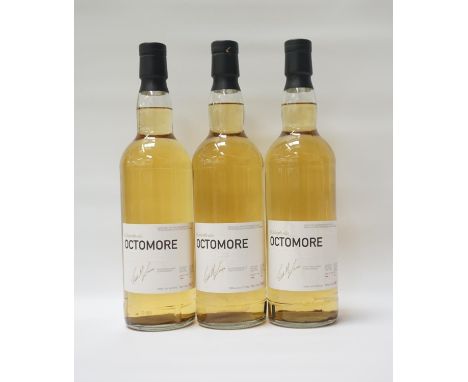 THREE BRUICHLADDICH FUTURES OCTOMORE A trio of bottles of Bruichladdich Futures Octomore Single Malt Scotch Whisky.  70cl.  4