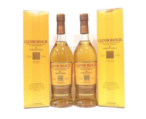 TWO GLENMORANGIE 10YOA pair of bottles of the Glenmorangie "The Original" 10 Year Old Single Malt Scotch Whisky.  70cl.  40% 