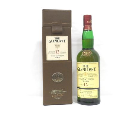 THE GLENLIVET 12YOA well presented example of the Glenlivet 12 Year Old Single Malt Scotch Whisky.  70cl.  40% abv.  In origi