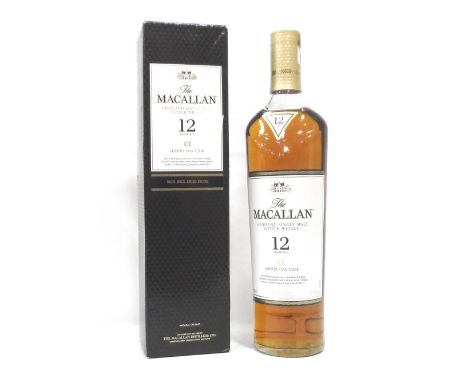 MACALLAN 12YO SHERRY OAK CASKA bottle of Whisky from the most collectable Distillery in Scotland.  Macallan 12 Year Old Sherr