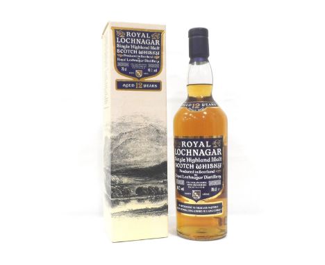 ROYAL LOCHNAGAR 12YOA bottle of the Royal Lochnagar 12 Year Old Single Malt Scotch Whisky.  70cl.  40% abv.  Based in Crathie