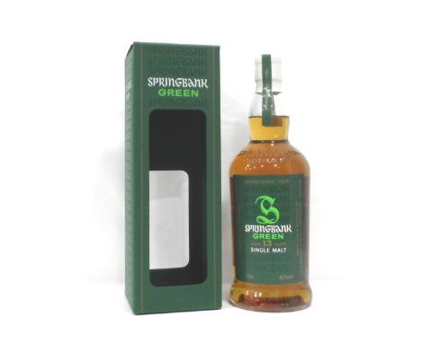 SPRINGBANK GREEN 13YOA bottle of the Springbank Green 13 Year Old Single Malt Scotch Whisky produced exclusively with Organic