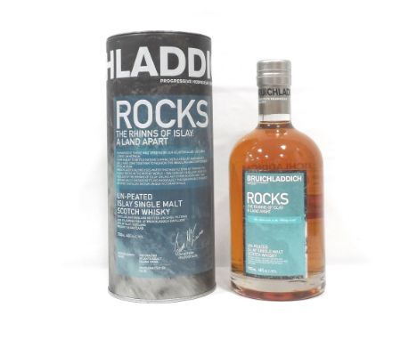 BRUICHLADDICH ROCKS Abottle of the Un-peated Bruichladdich Rocks Single Malt Scotch Whisky.  700ml.  46% abv.  Celebrating th