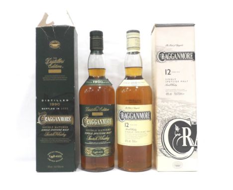 TWO CRAGGANMOREA pair of Cragganmore expressions.  First a Cragganmore Distillers Edition Single Malt Scotch Whisky distilled