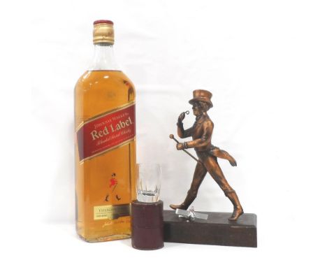 JOHNNIE WALKER RED LABEL AND MISCELLANYA bottle of the Johnnie Walker Red Label Blended Scotch Whisky.  1 Litre.  40% abv.  T