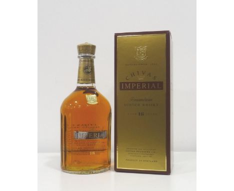 CHIVAS IMPERIAL 18YOAn unusual bottle of the Chivas Imperial 18 Year Old Blended Scotch Whisky.  70cl.  43% abv.  In original